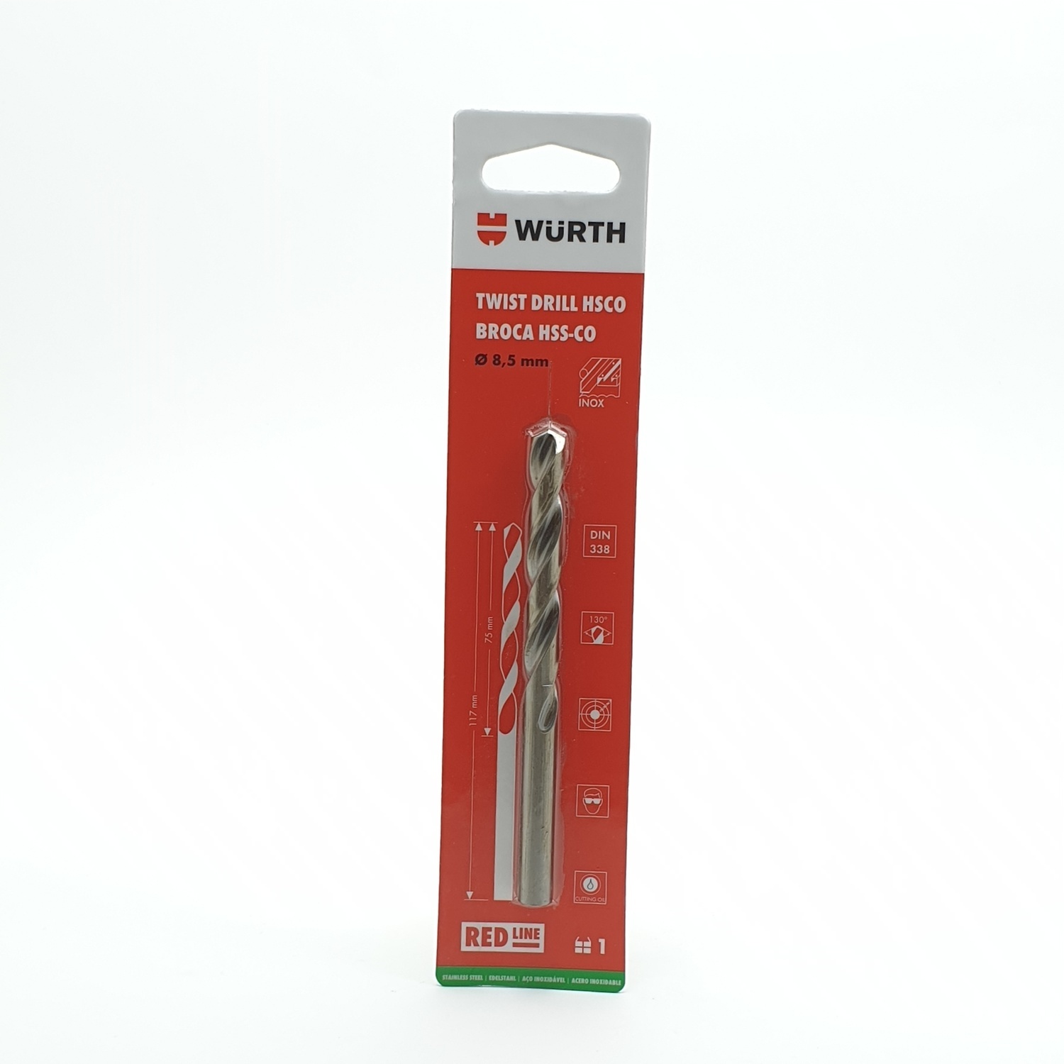 ดอกสว่านเจาะสแตนเลส 8.5 mm. HSCO WURTH