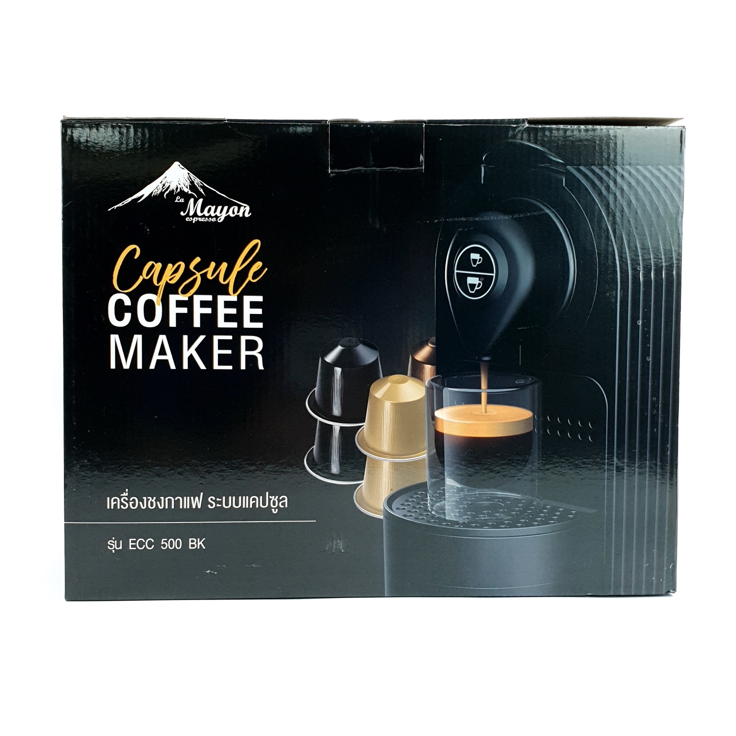 เครื่องชงกาแฟ รุ่น ECC 500 BK สีดำ  La Mayon espresso
