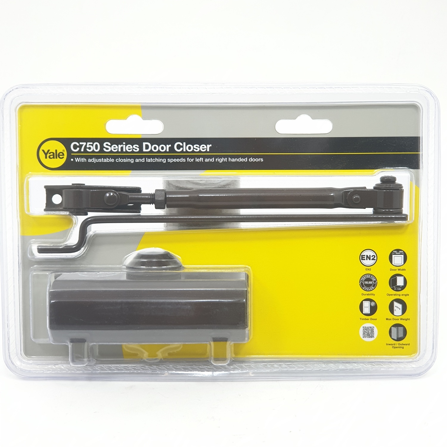 YALE โช๊คอัพประตู รับน้ำหนัก 40 กก.รุ่น VC752-BN สีน้ำตาล