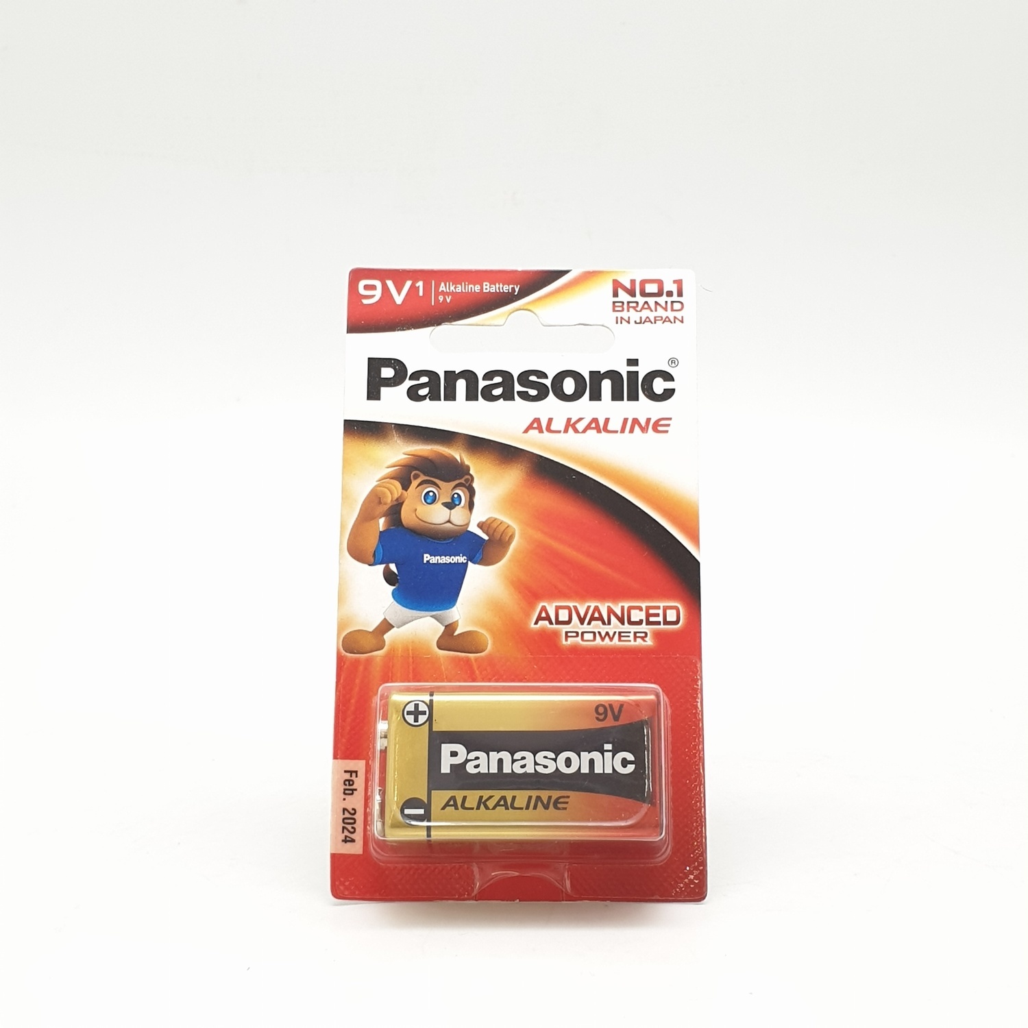 PANASONICถ่านอัลคาไลน์ 9V (แพ็ค1ก้อน) รุ่น 6LR61T/1B สีทอง