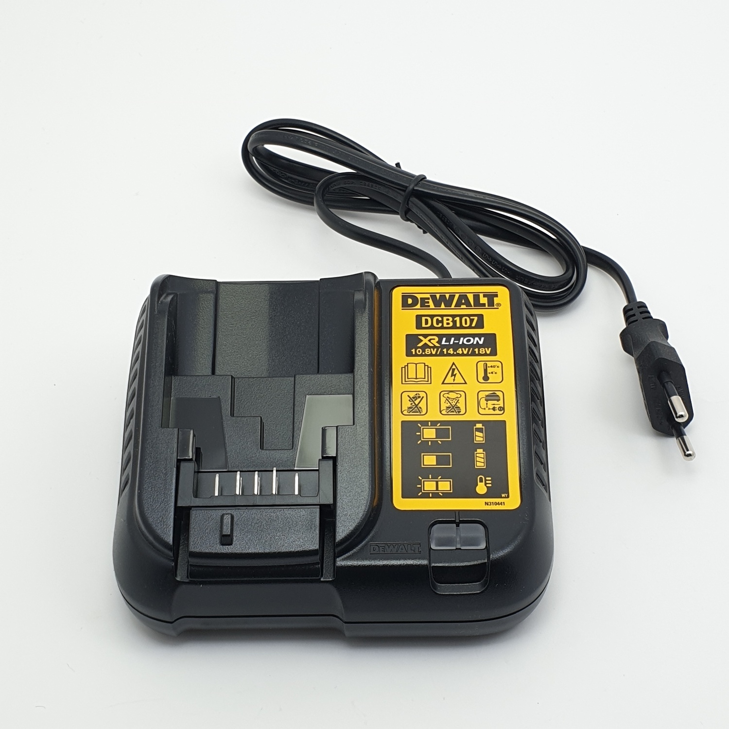 DeWALT แท่นชาร์จแบตเตอรี่ DCB107-B1 สีเหลือง