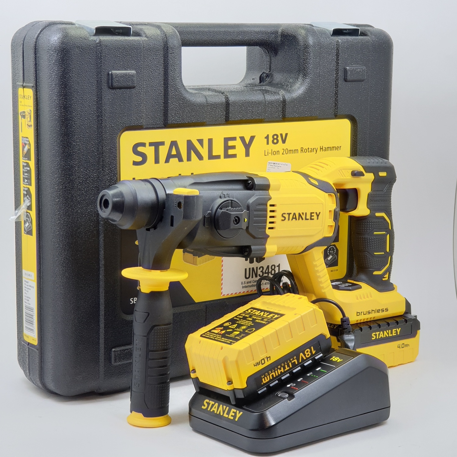 STANLEY สว่านโรตารี่ 3 ระบบ 18V SBR20M2K-B1 สีเหลือง