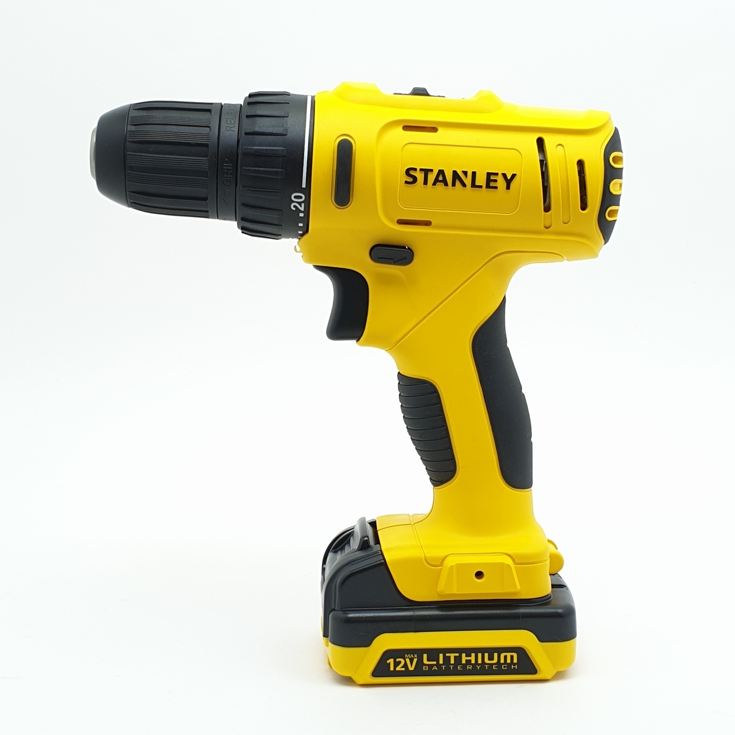 STANLEY สว่านไร้สาย 12V+แบตเตอรี่ 2 ก้อน SCD121S2K-B1 สีเหลือง