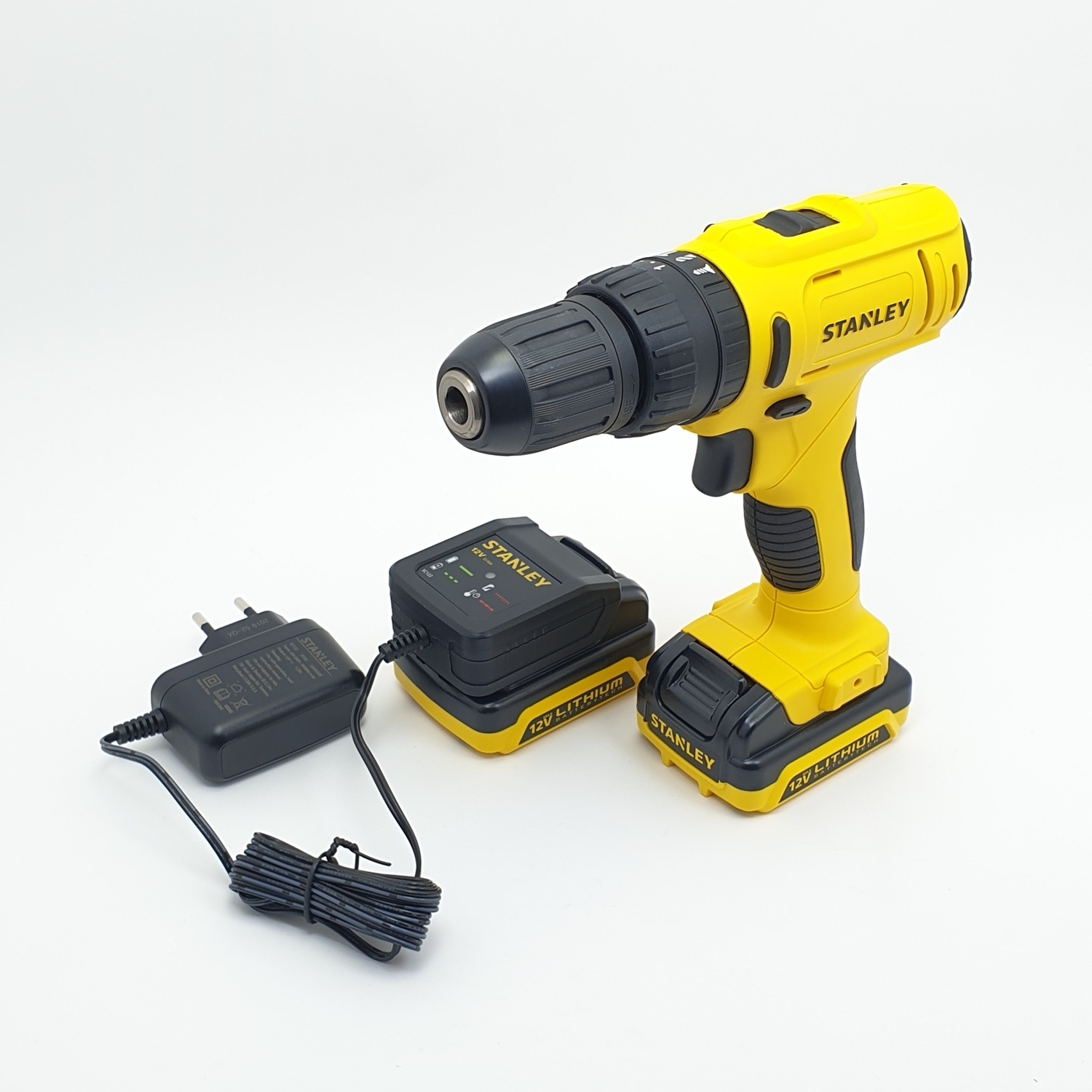 STANLEY สว่านกระแทกไร้สาย 12V+แบตเตอรี่2 ก้อน SCH121S2-B1 STANLEY SCH121S2-B1 สีเหลือง