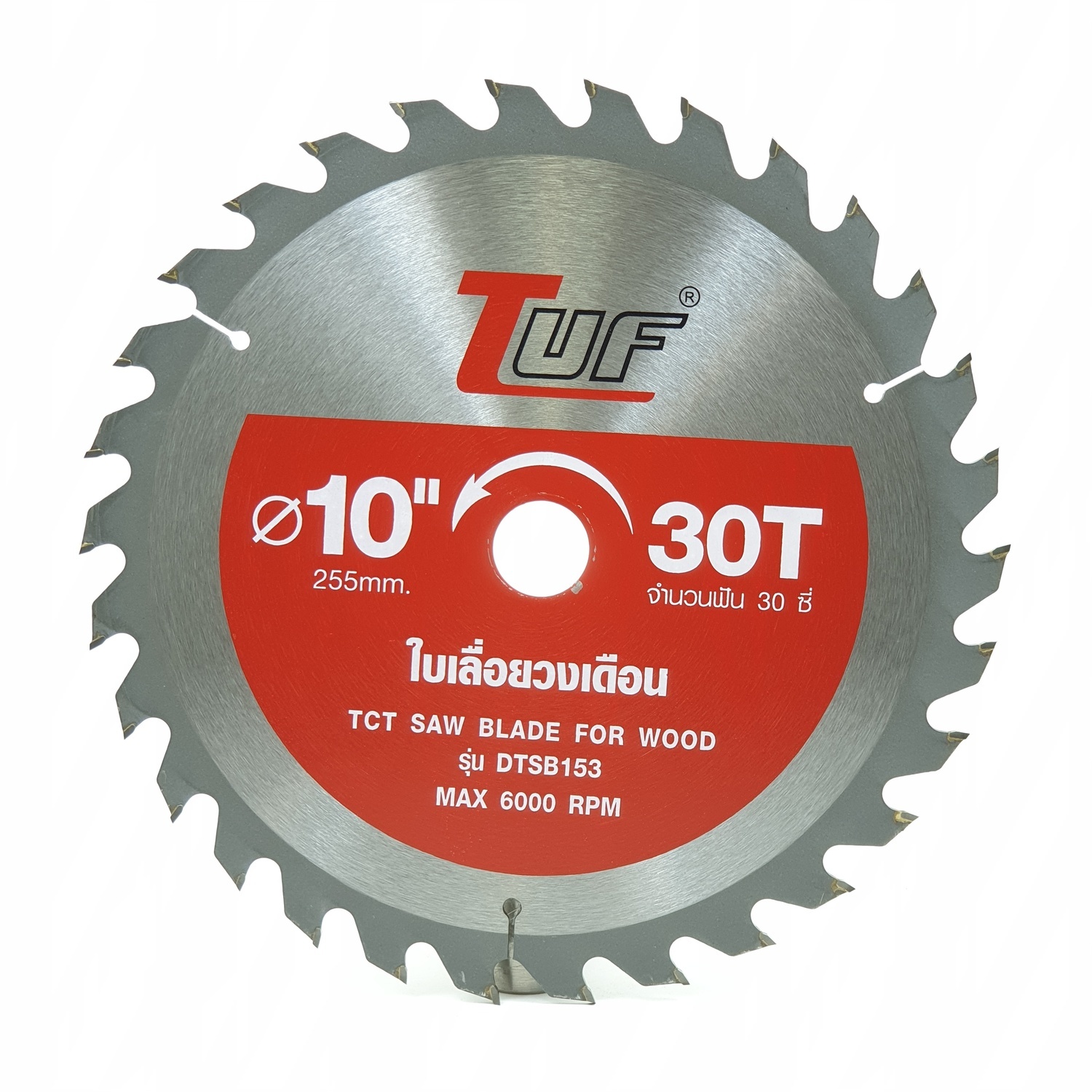 TUF ใบเลื่อยวงเดือน 10นิ้วx30Tx1.8x2.7x25.4-20mm DTSB153