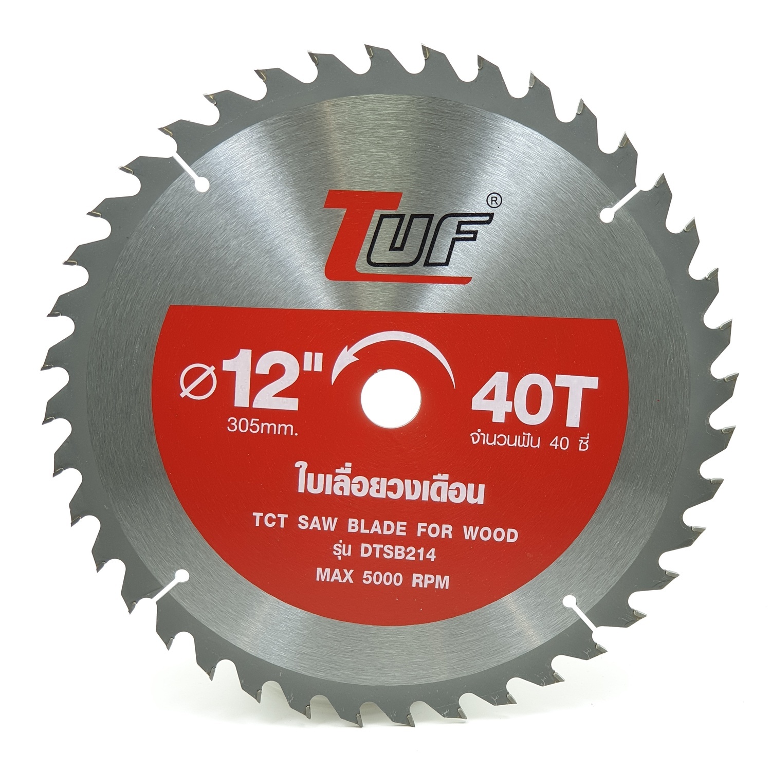 TUF ใบเลื่อยวงเดือน DTSB214 12นิ้วx40Tx2.0x3.0x25.4-20mm DTSB214 12