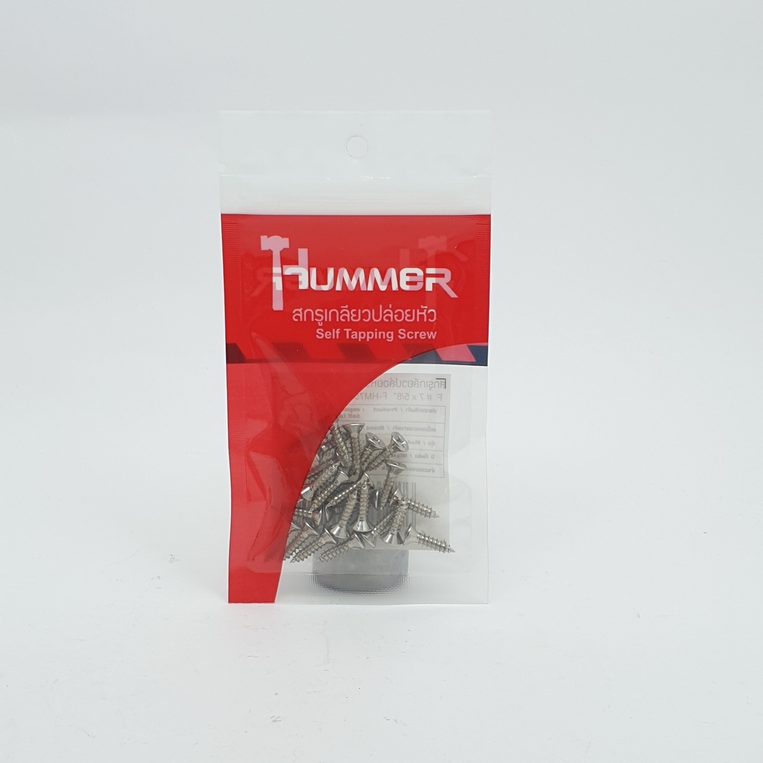 HUMMER สกรูเกลียวปล่อยหัว 7x5/8นิ้ว (25ตัว/แพ็ค) F-HM758 สีโครเมี่ยม