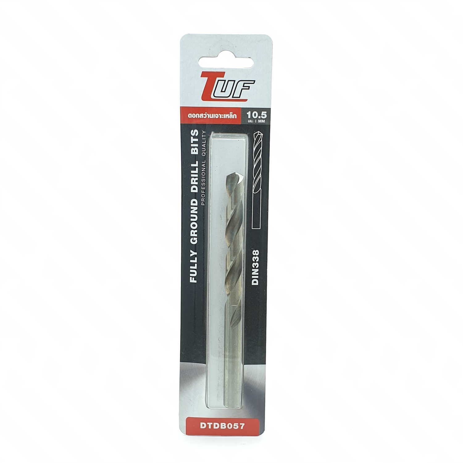 TUF ดอกสว่านเจาะเหล็ก DIN338 รุ่น Pro.10.5mm. DTDB057 size 10.5mm