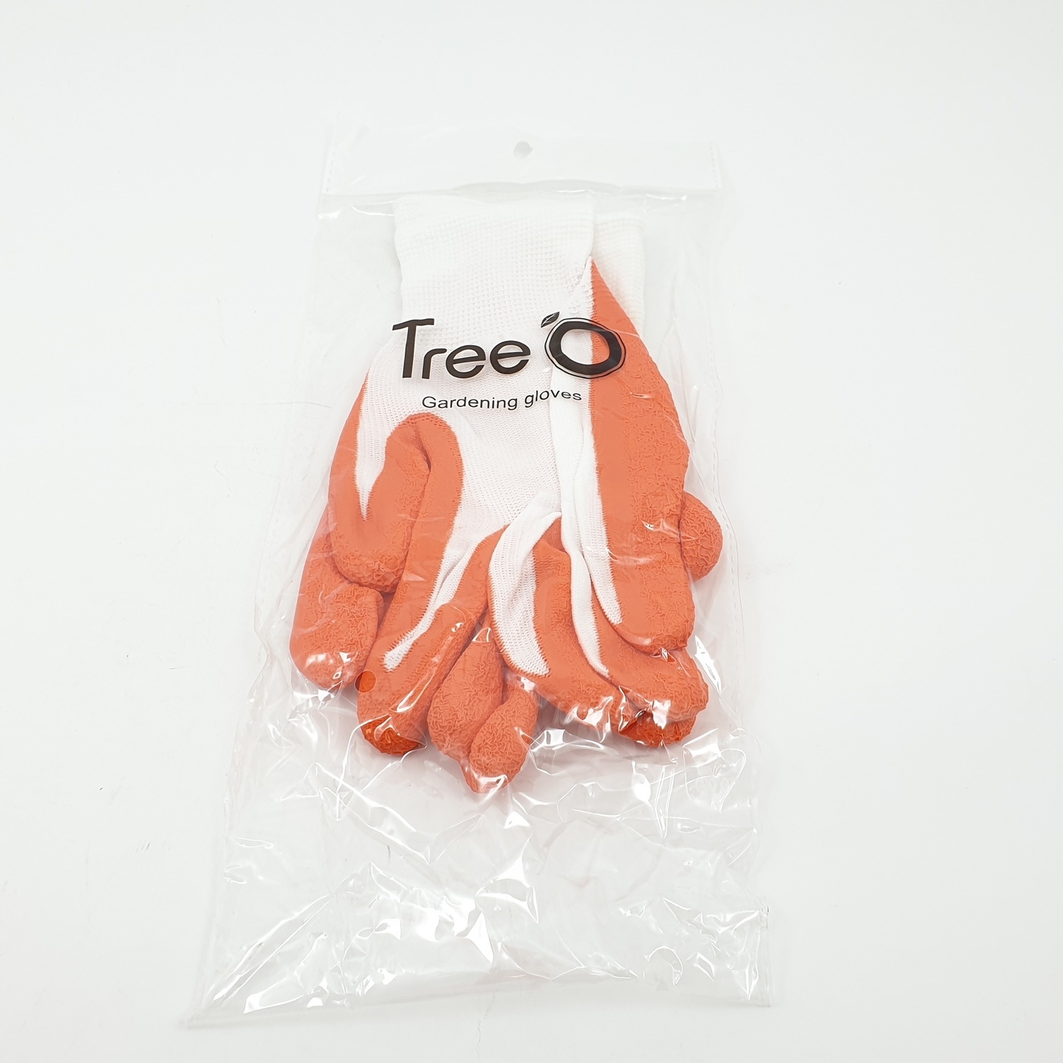 Tree O ถุงมือเคลือบยาง ZBST004 สีส้ม-ขาว