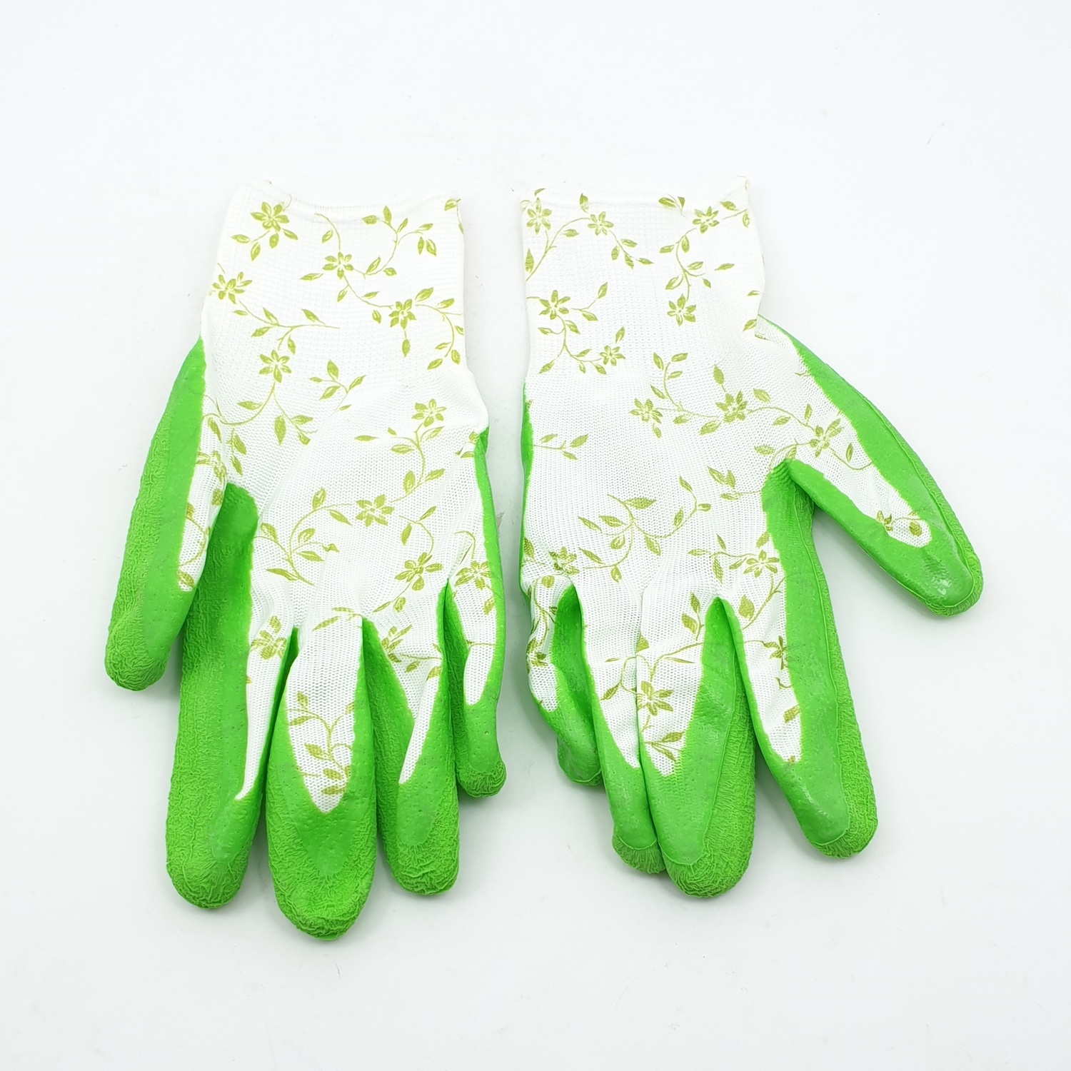 Tree O ถุงมือเคลือบยาง ZBST008 สีเขียว-ขาว