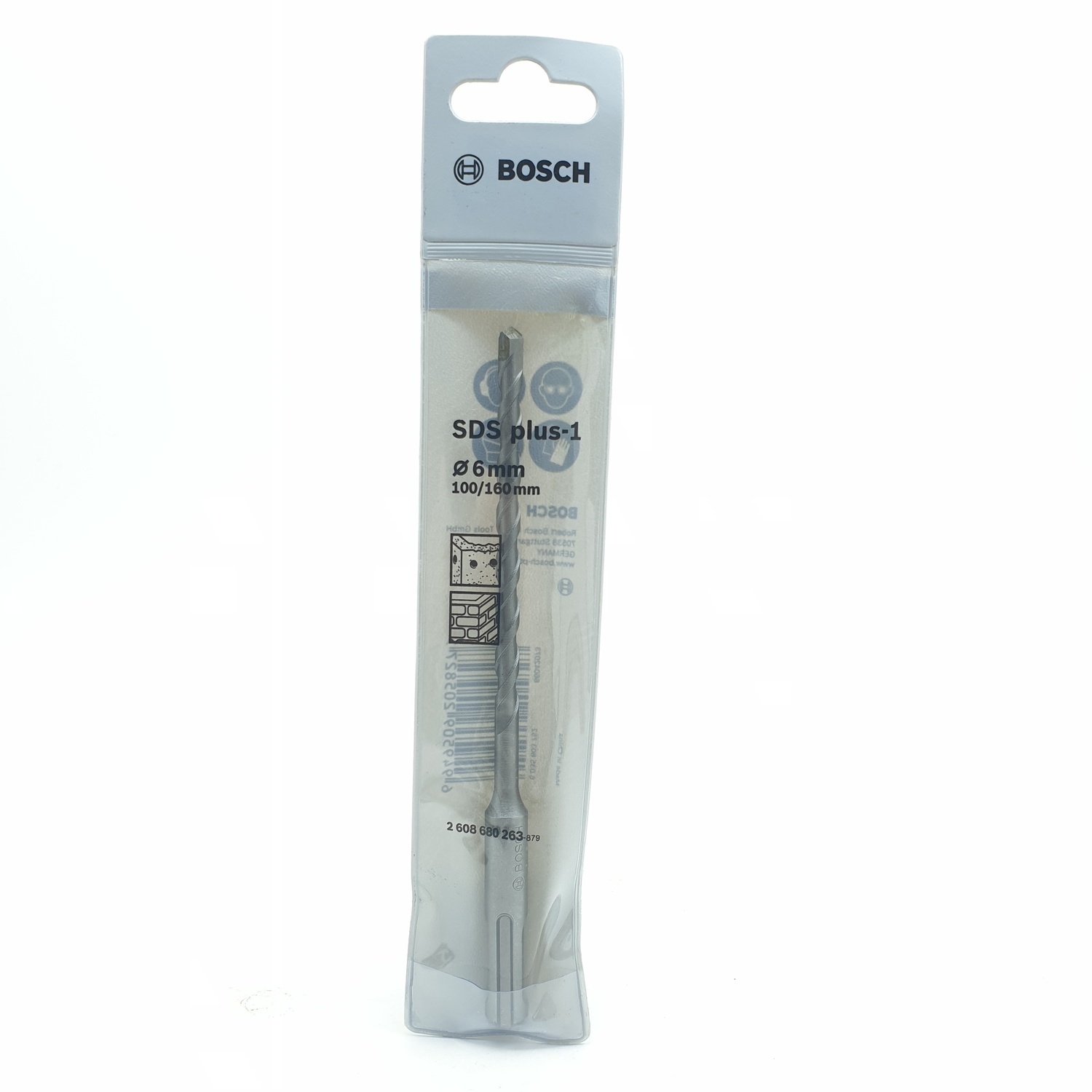 BOSCH ดอกสว่านเจาะปูน SDS plus-1 6x100/160 เงิน
