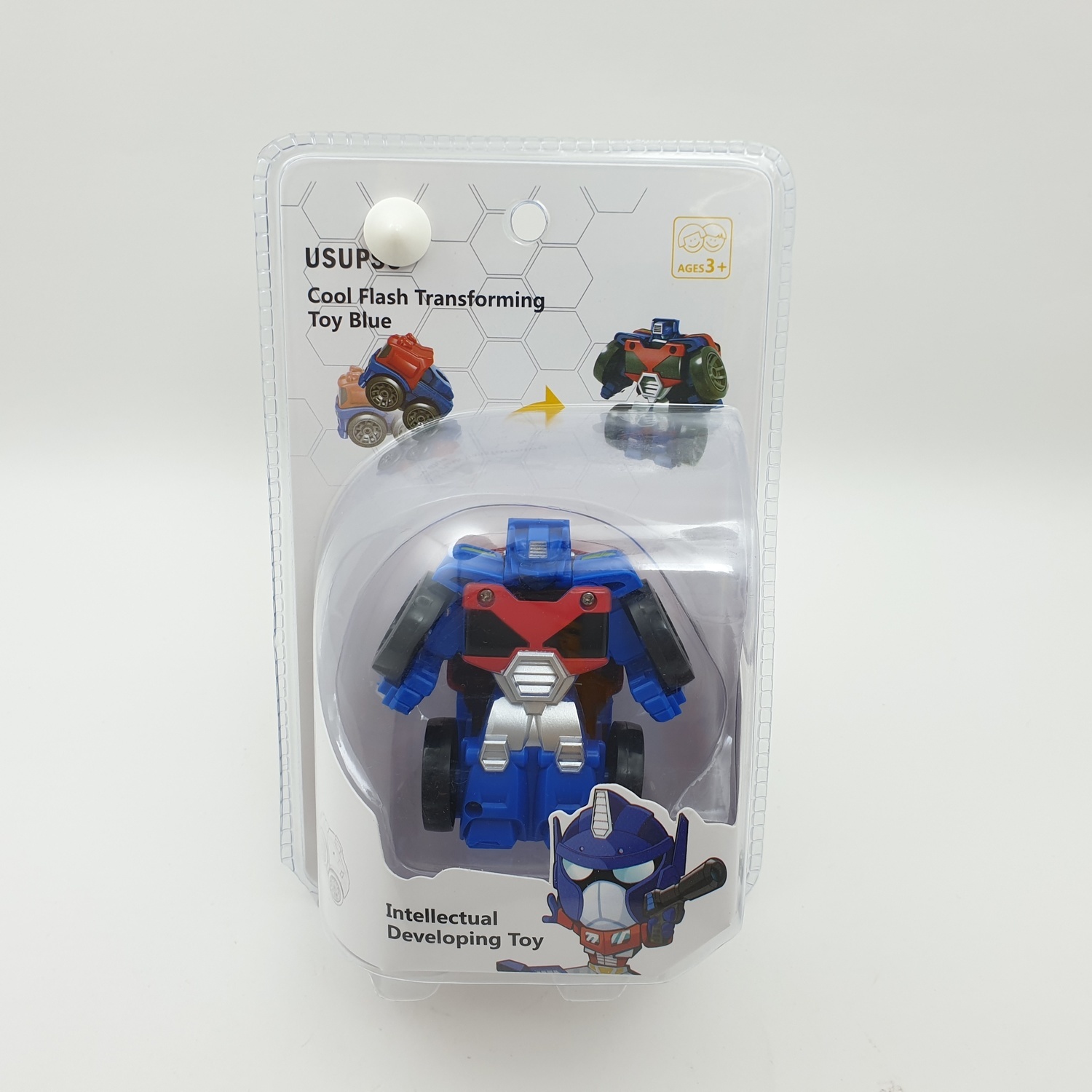 USUPSO ของเล่นรถประกอบเป็นหุ่นยนต์ 1002 สีน้ำเงิน