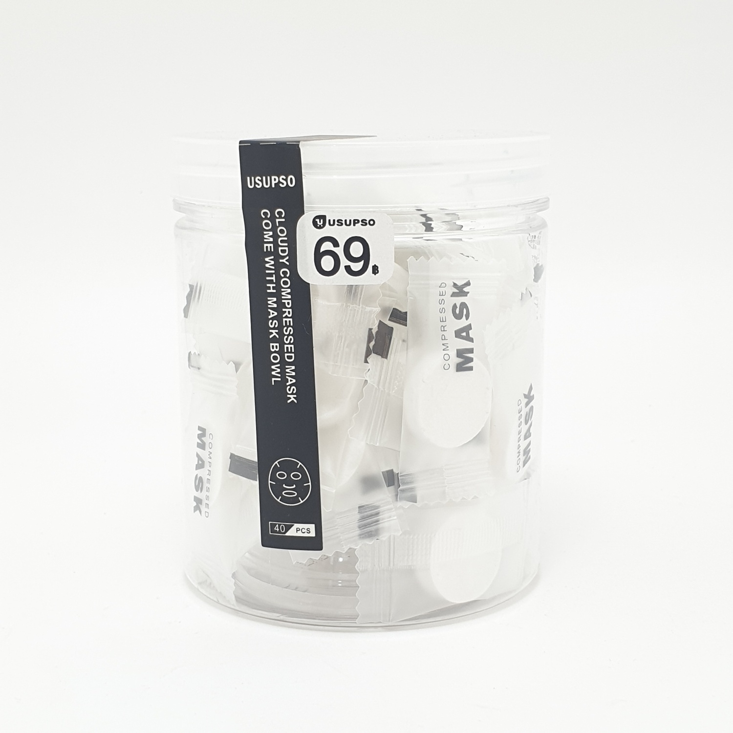 USUPSO USUPSO แผ่นมาส์กหน้าอัดเม็ด-40 (#BD) ขาว