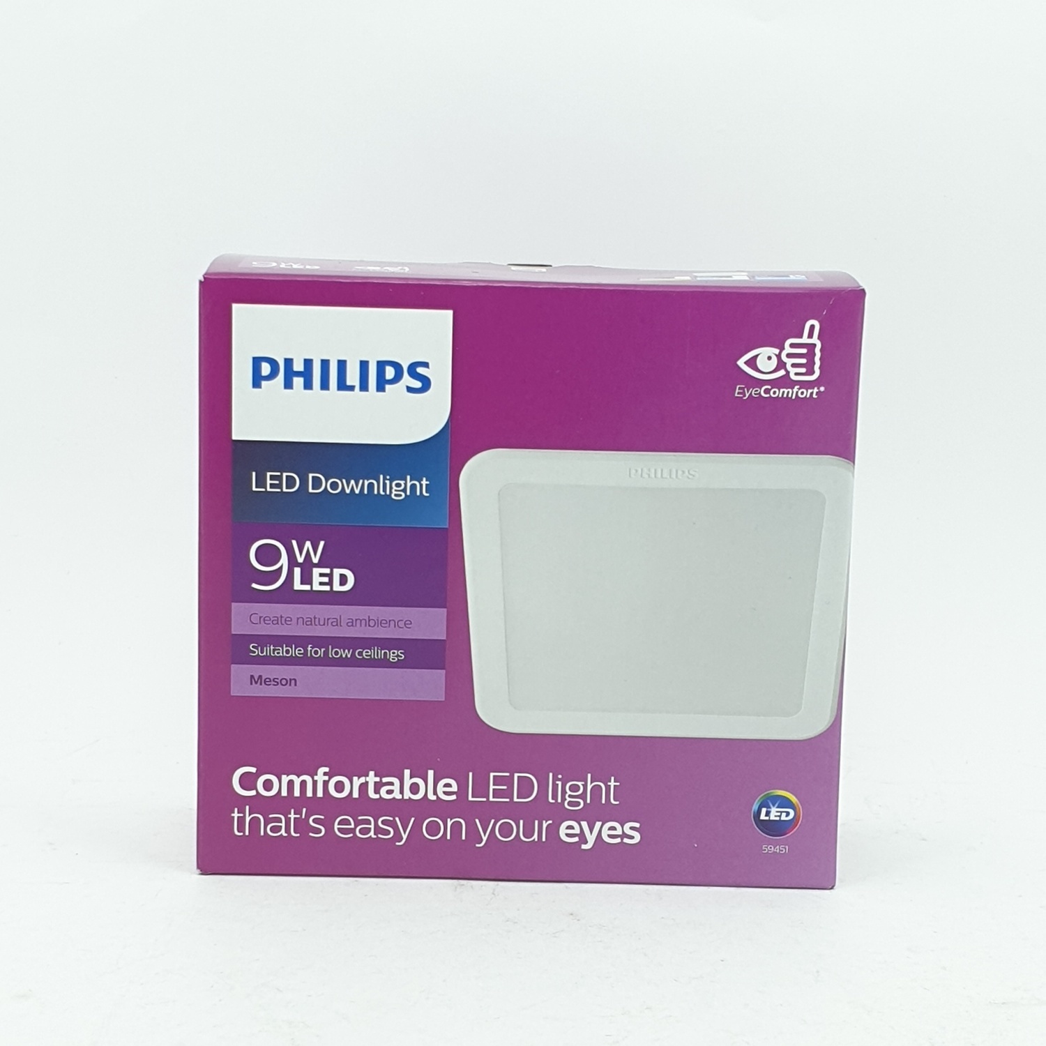 PHILIPS โคมดาวน์ไลท์แอลอีดี 59451 เมสัน 4 นิ้ว 9W แสงขาว แบบเหลี่ยม 59451 MESON 105 9W 65K WH SQ RECESSED สีขาว