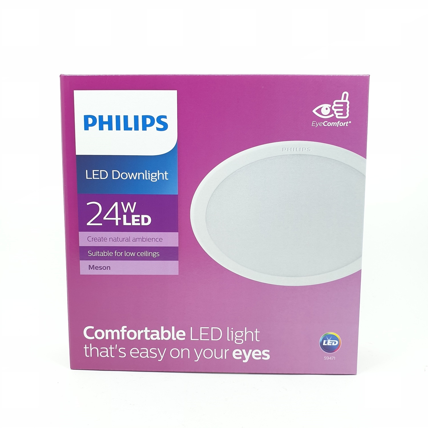PHILIPS โคมดาวน์ไลท์ LED แบบฝังฝ้าหน้ากลม 8นิ้ว 24W รุ่นเมสัน 59471 แสงเดย์ไลท์