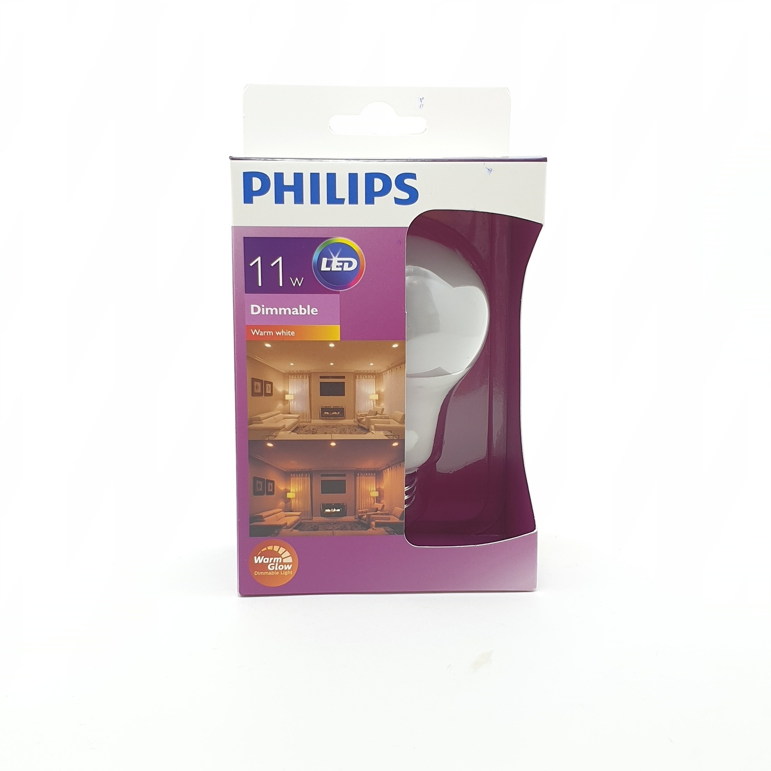 PHILIPS หลอดแอลอีดีบัล์บ 11.5 วัตต์ 2700K A60 หลอดขุ่น ดิม - สีขาว