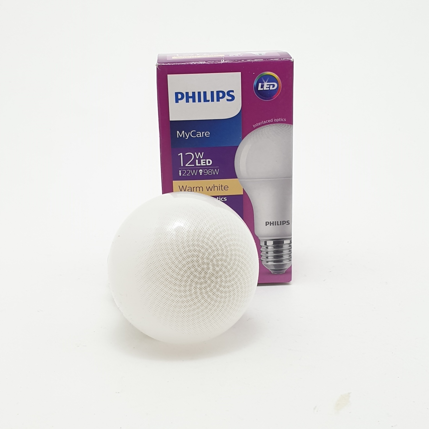 PHILIPS หลอดแอลอีดี บัล์บ 12 วัตต์ E27 3000K APR สีขาว