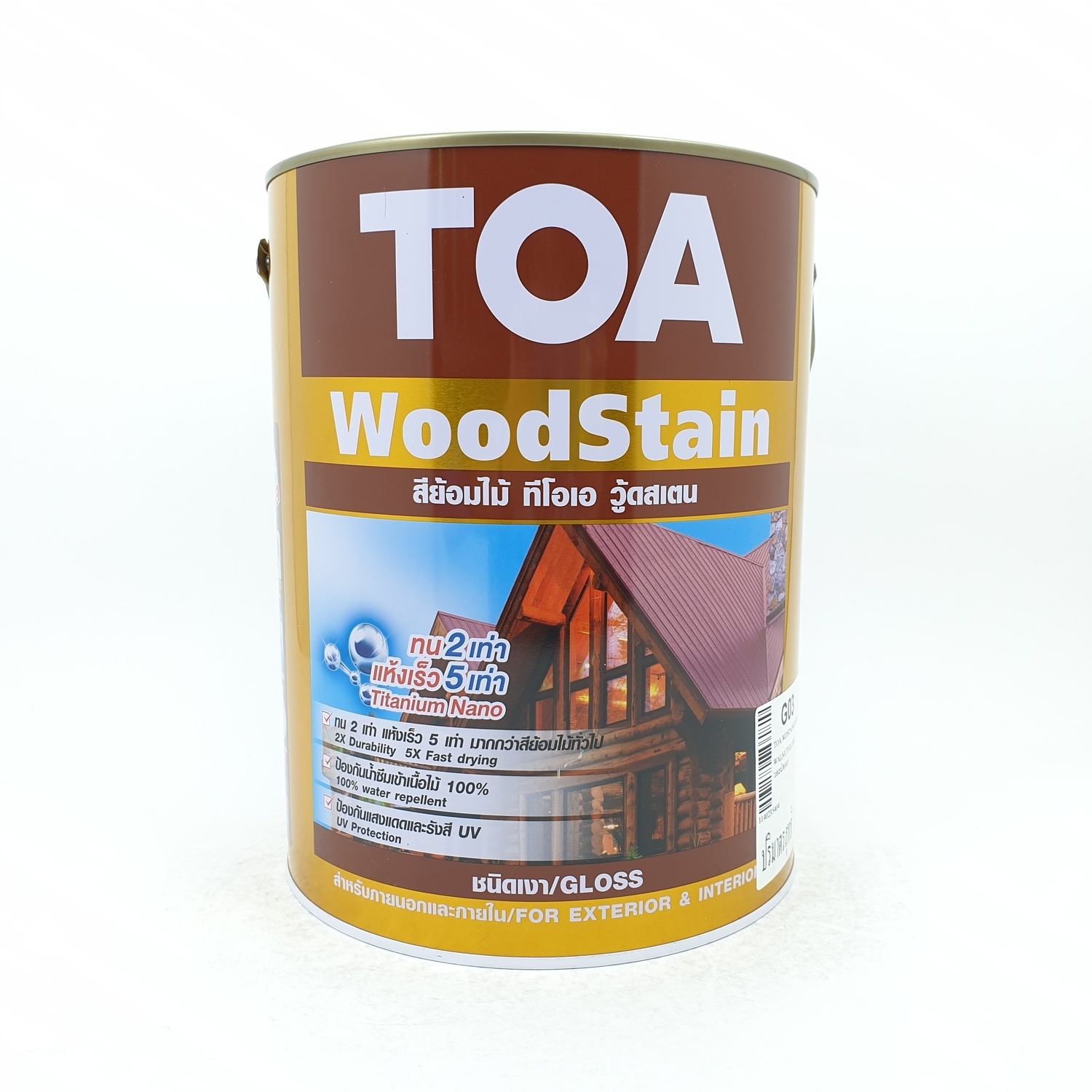TOA สีย้อมไม้เงา 1กล. 110345G0G0302N G03 สีวอลนัท