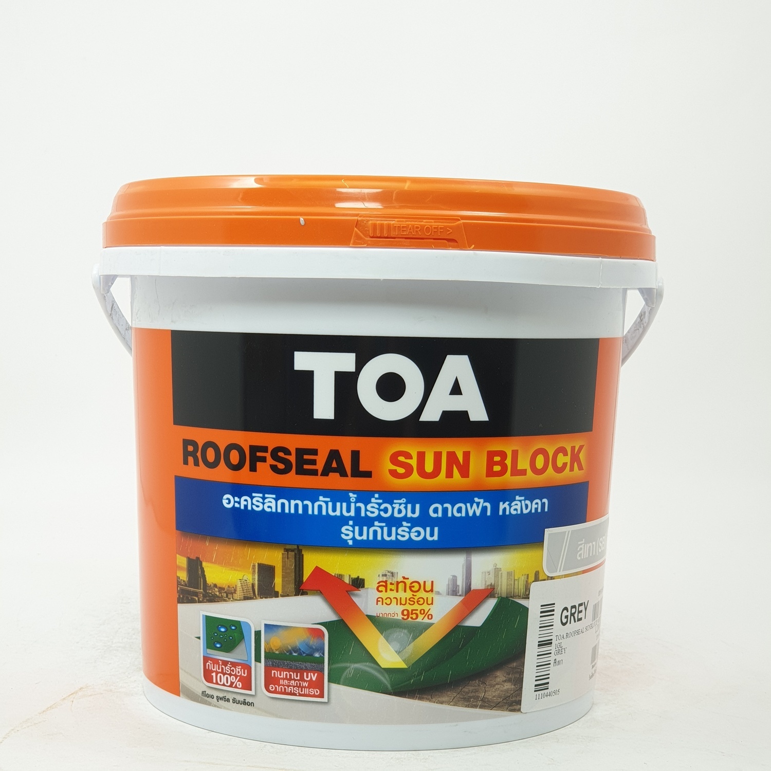 TOA อะคริลิคกันซึมหลังคากันความร้อน 1GL สีเทา