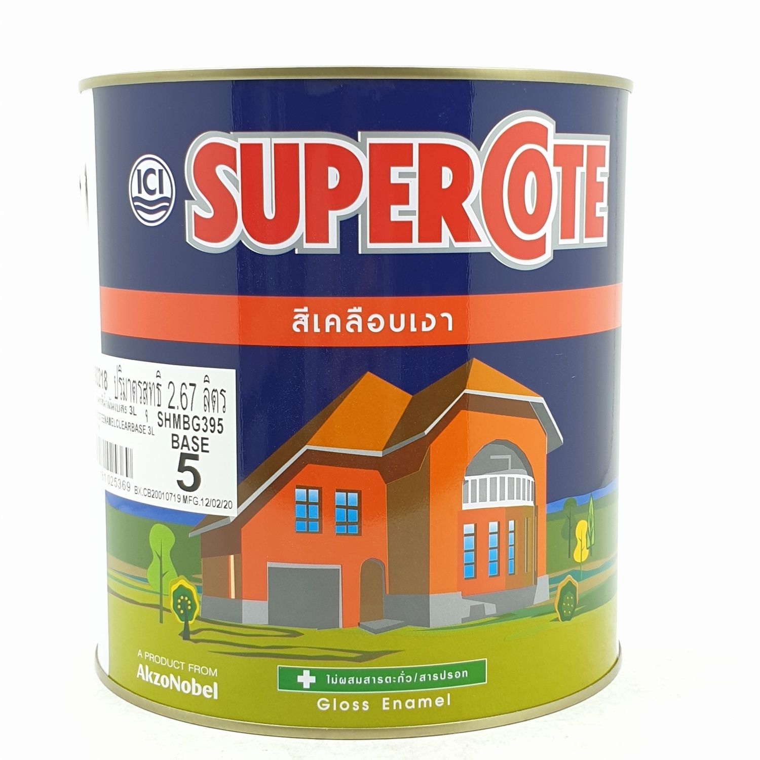 Dulux สีน้ำมัน S/C BASE-CS5 3L.เบสใส Super cote