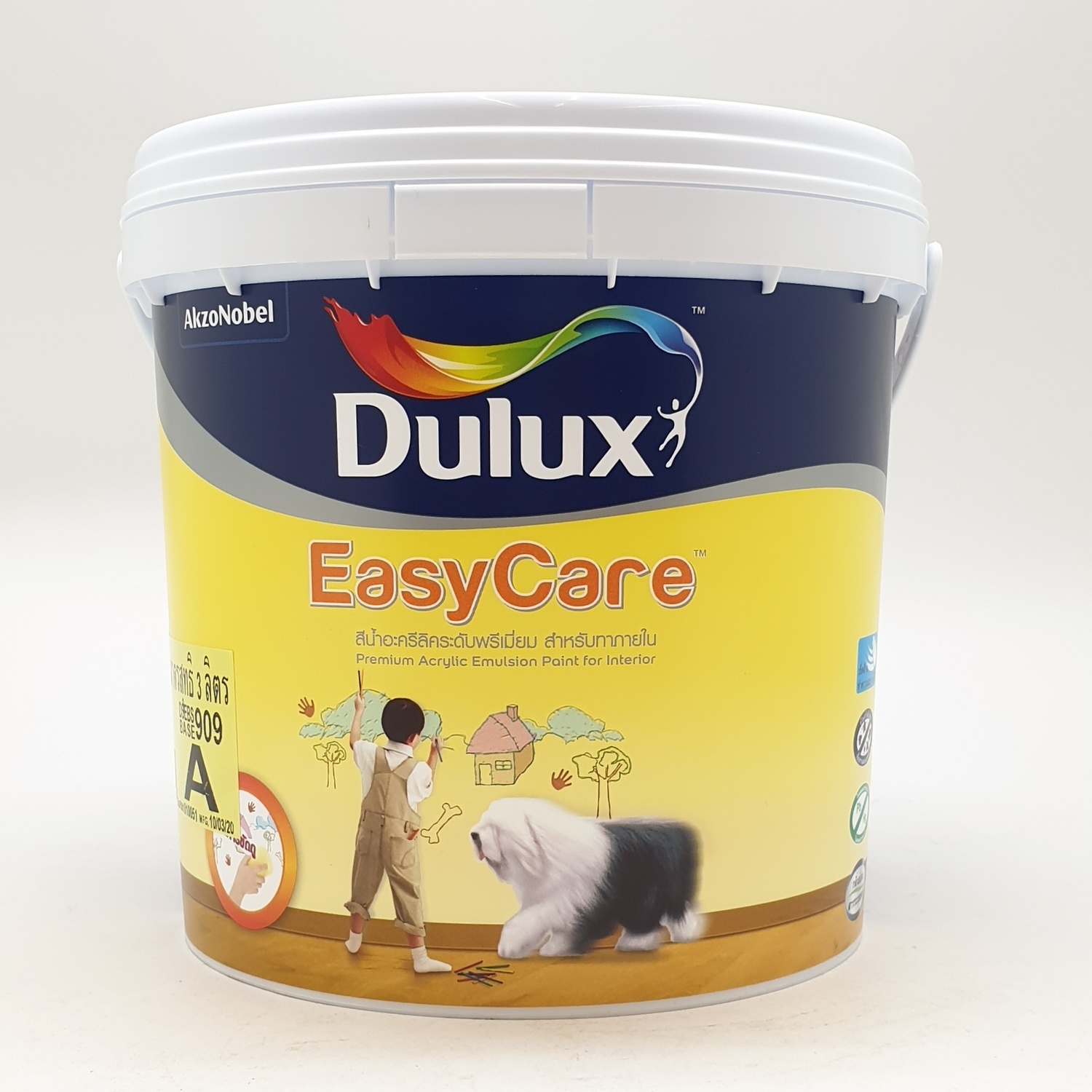 Dulux อีซี่แคร์ กึ่งเงา เบส A 3 ลิตร
