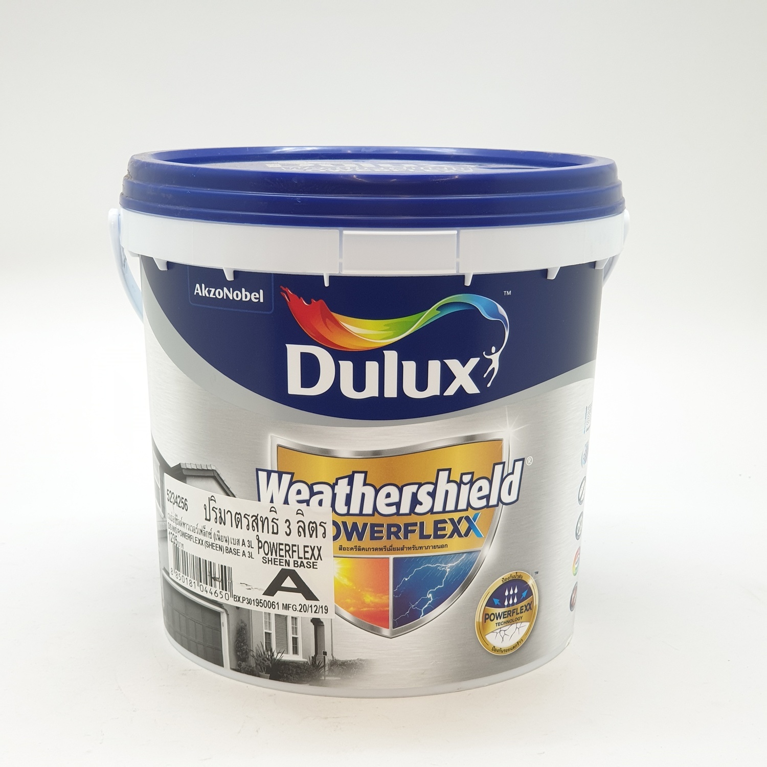 Dulux เวเธอร์ชีลด์พาวเวอร์เฟล็กซ์เนียน เบสA 3L Weathershield Powerflexx