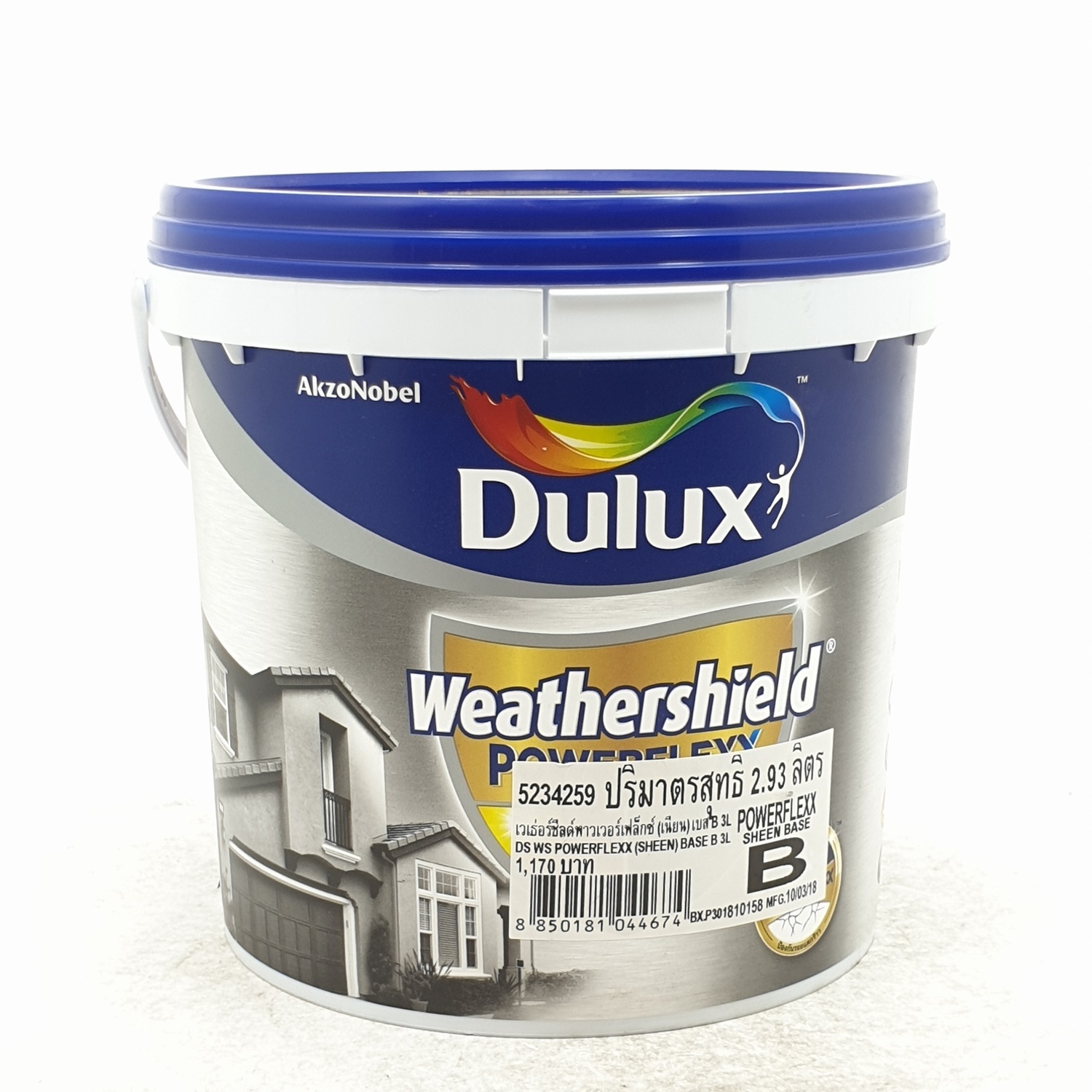 Dulux เวเธอร์ชีลด์พาวเวอร์เฟล็กซ์เนียน เบสB 3L Weathershield Powerflexx