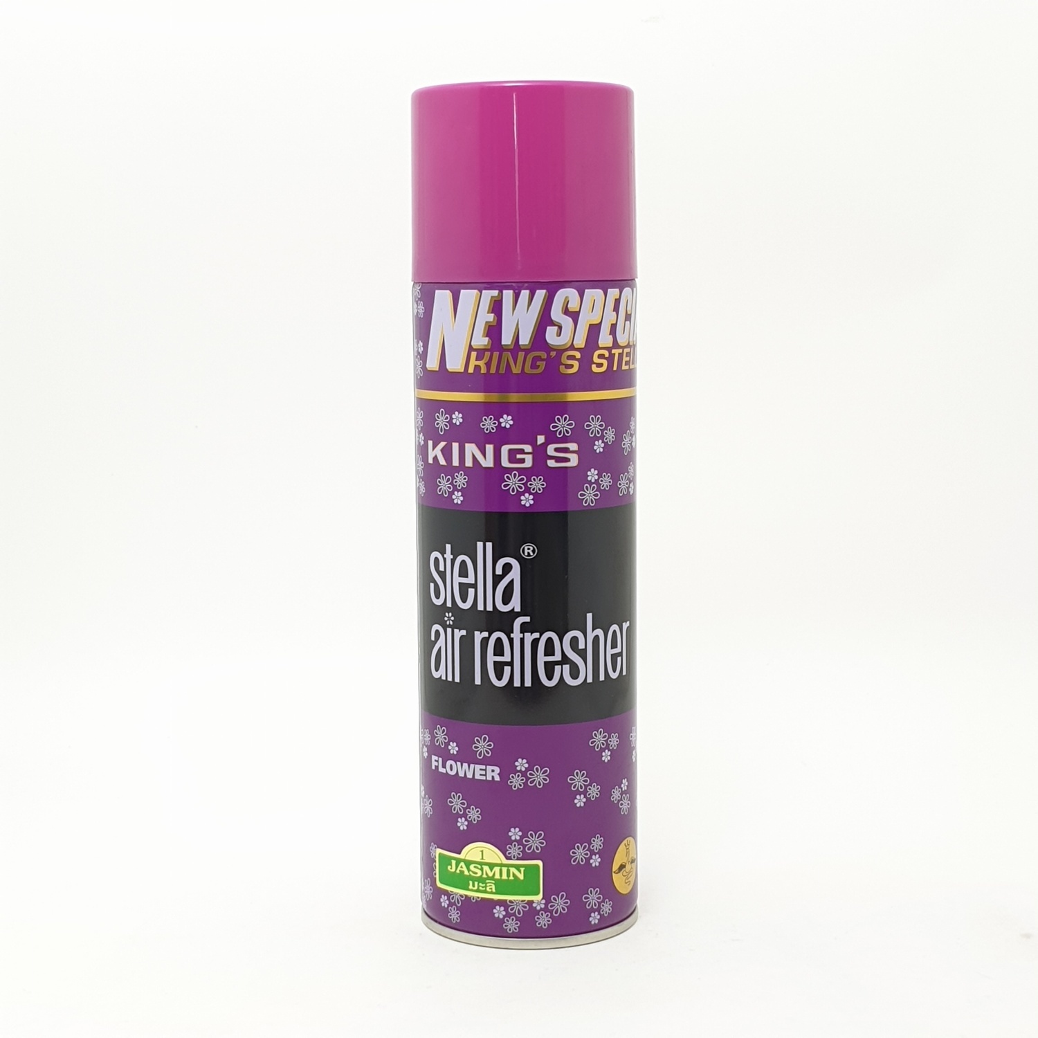 Kings Stella สเปรย์ปรับอากาศ คลาสสิค กลิ่นมะลิ 450 มล. สีม่วง