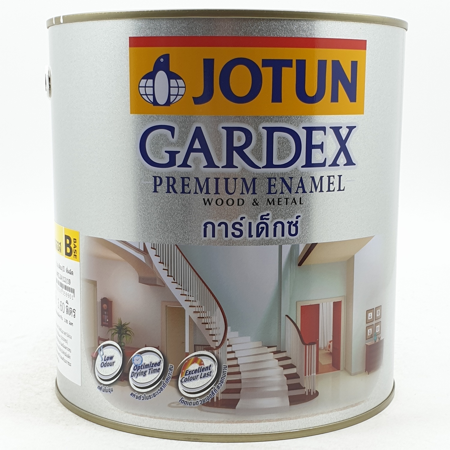 JOTUN สีน้ำมัน ชนิดเงา เบสบี ขนาด3.6ลิตร GARDEX PREMIUM GL ขาว