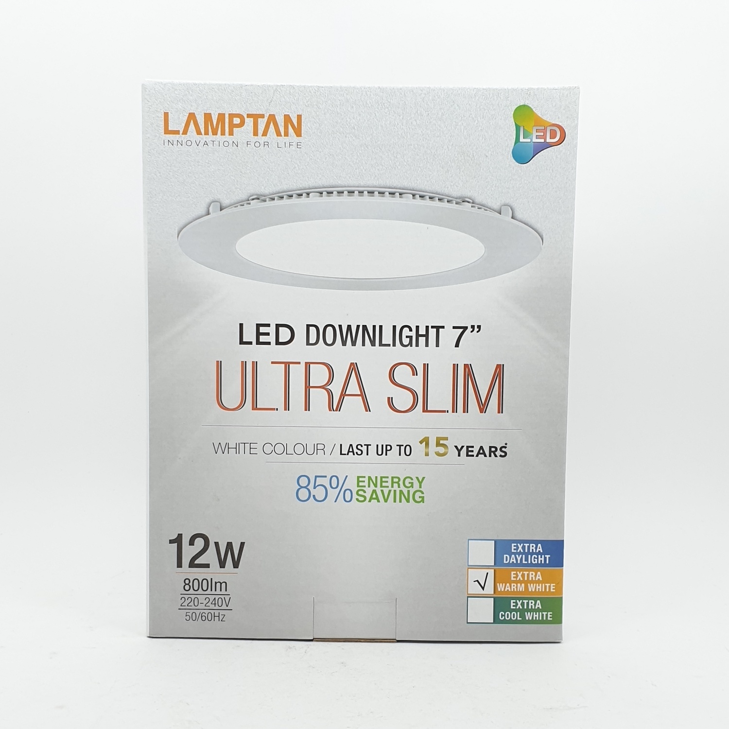 LAMPTAN โคมแอลอีดีดาวน์ไลท์ 12W LED Downlight สีขาว