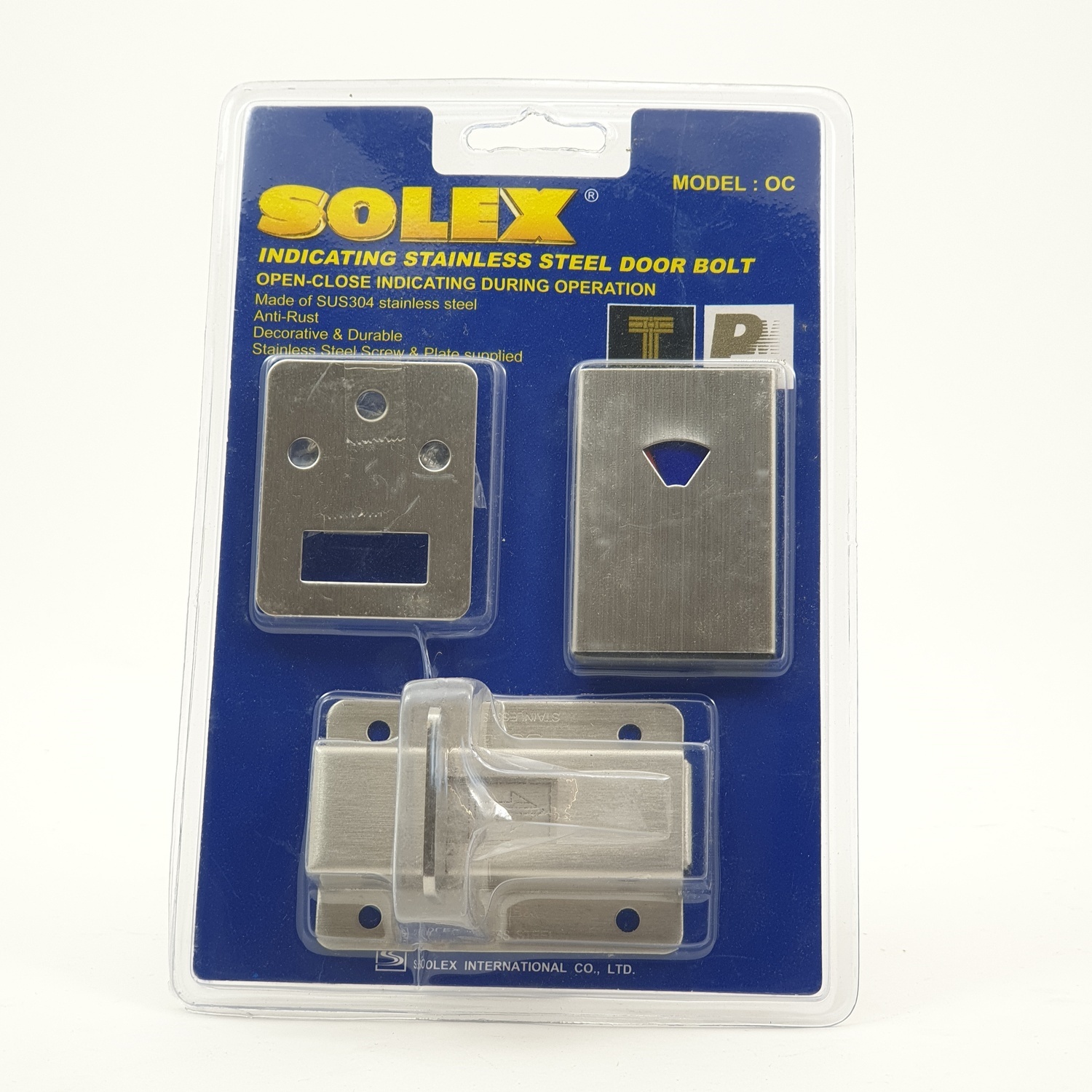 SOLEX กลอนสแตนเลสห้องน้ำ OC