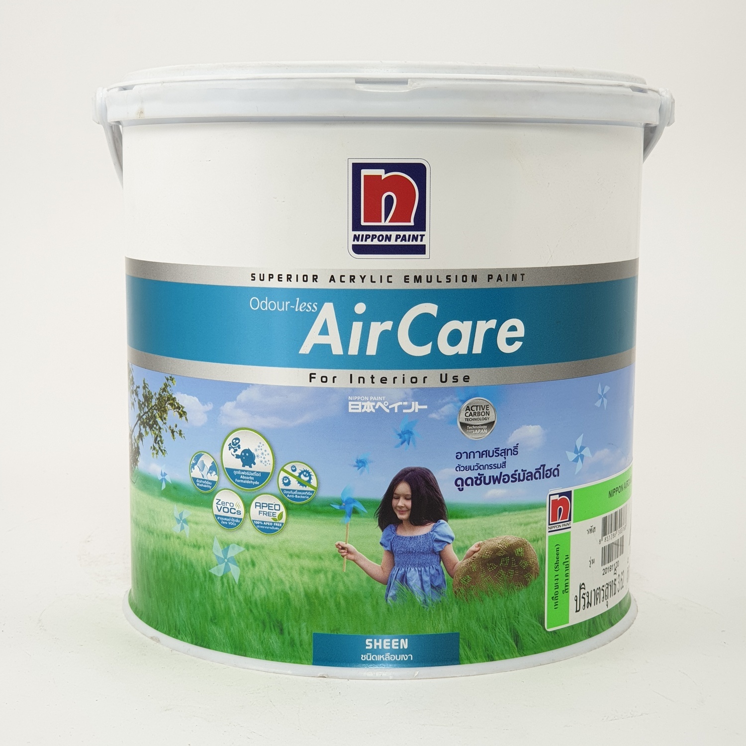 NIPPON สีน้ำอะคริลิค ภายใน เบส A ขนาด 1GL. Air Care ขาว