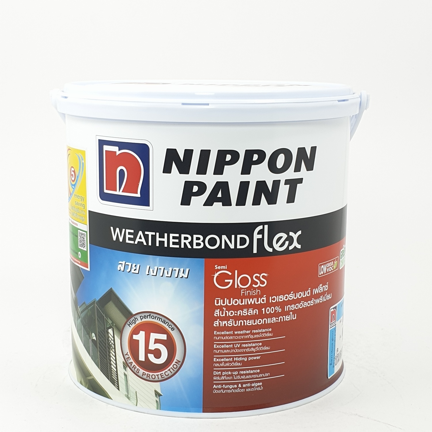 NIPPON สีน้ำอะครีลิค Weatherbond Flex ขาว