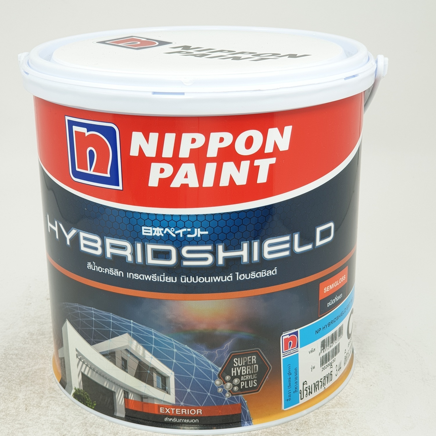 นิปปอนเพนต์ สีน้ำอะคริลิกภายนอกนิปปอน ไฮบริดชิล กึ่งเงา เบส ซี HYBRIDSHIELD สีขาว