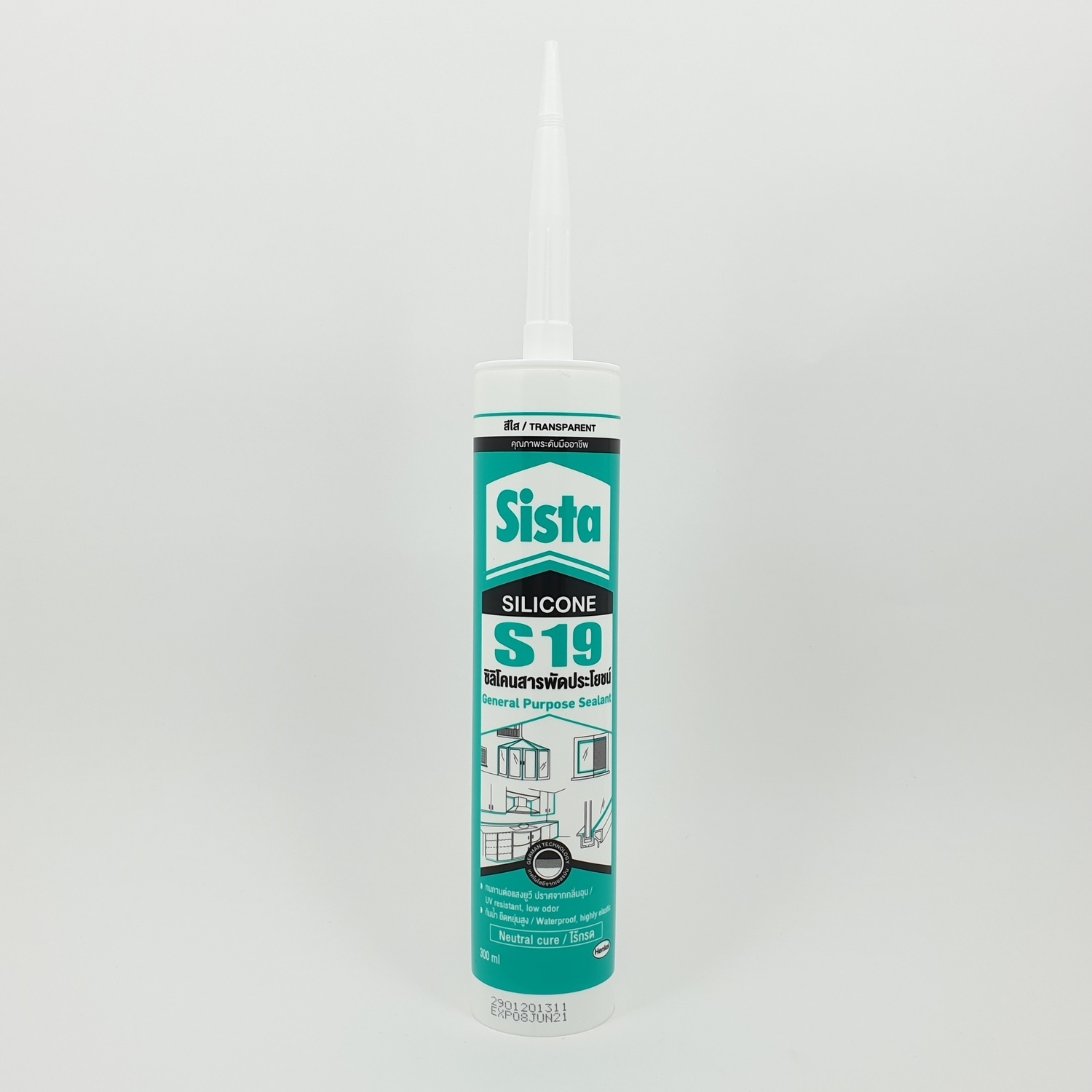 Sista ยาแนวซิลิโคนสารพัดประโยชน์ (สีใส) 300 มล S19