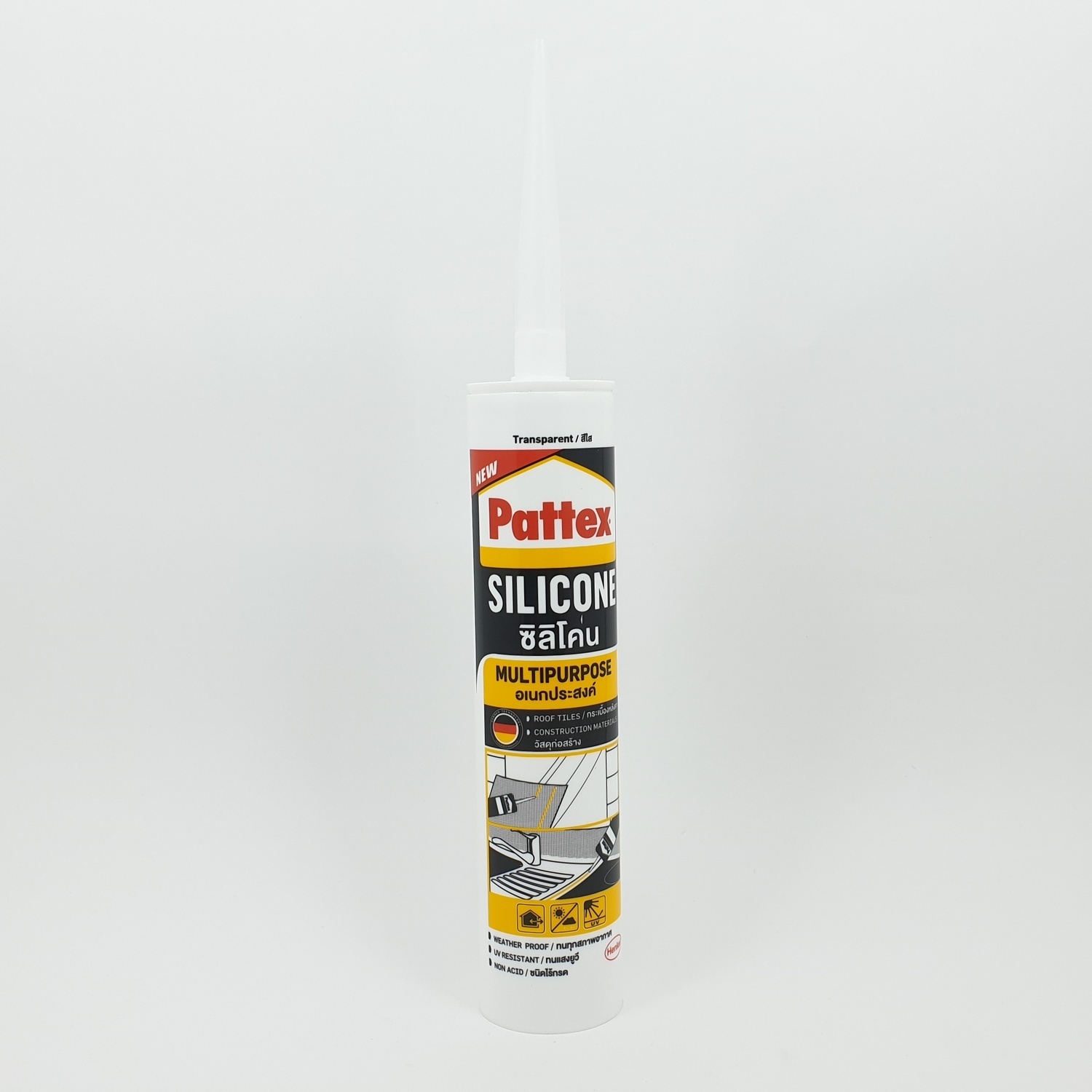PATTEX ยาแนวซิลิโคนเอนกประสงค์ (สีใส) 280 มล Multipurpose Silicone (Trans)