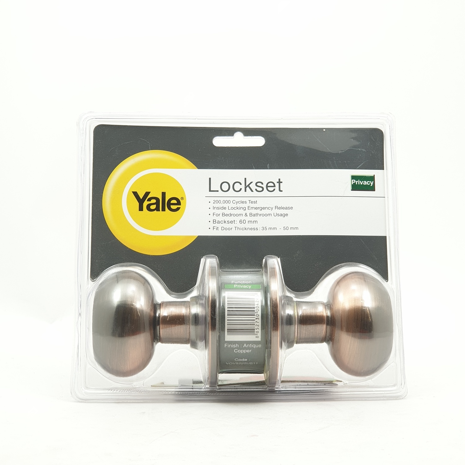 YALE ลูกบิดห้องน้ำ KN-VOV5222US11