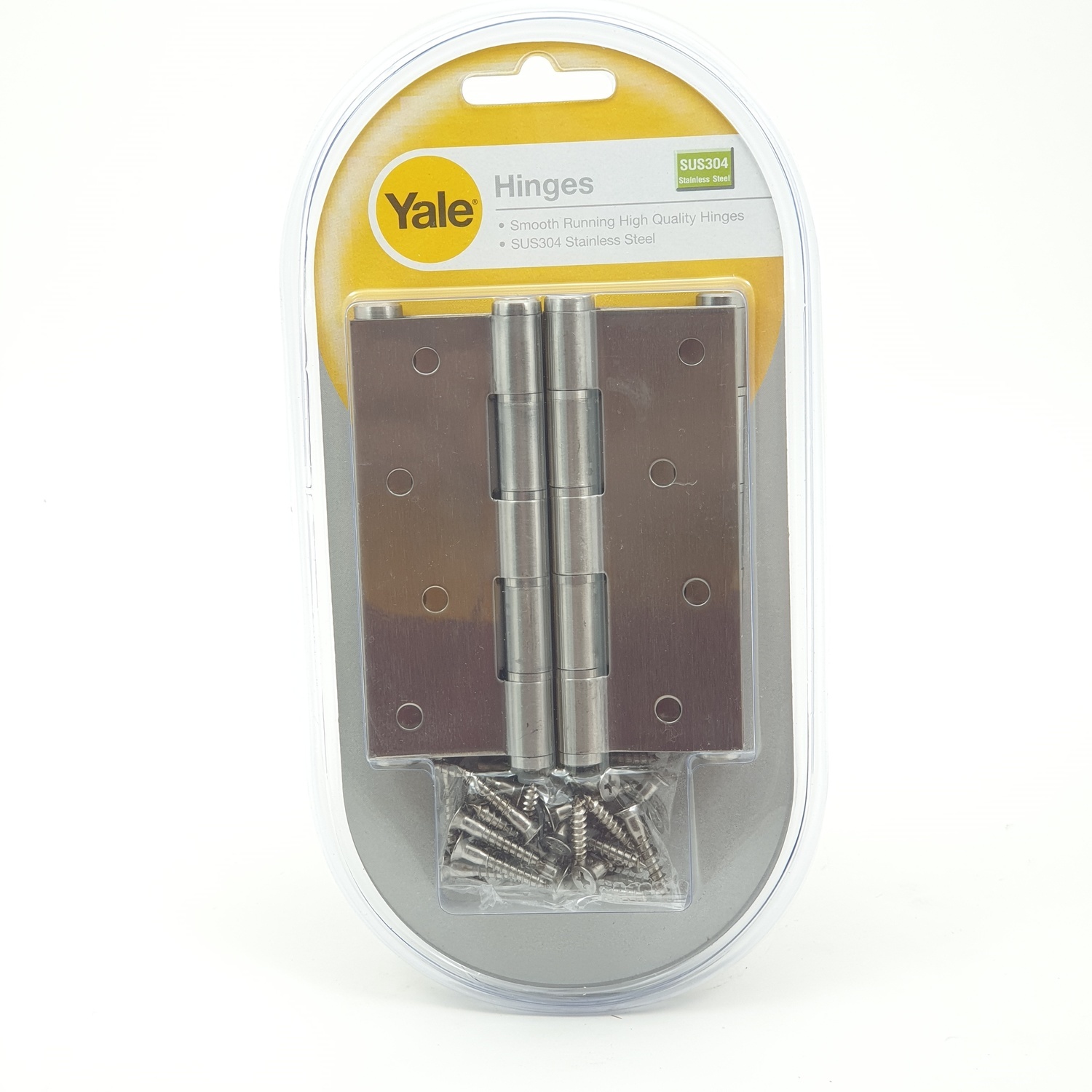 YALE บานพับสแตนเลส 304 แหวนทองเหลือง HI-SL4320SR P4 (แพ็ค4) 4