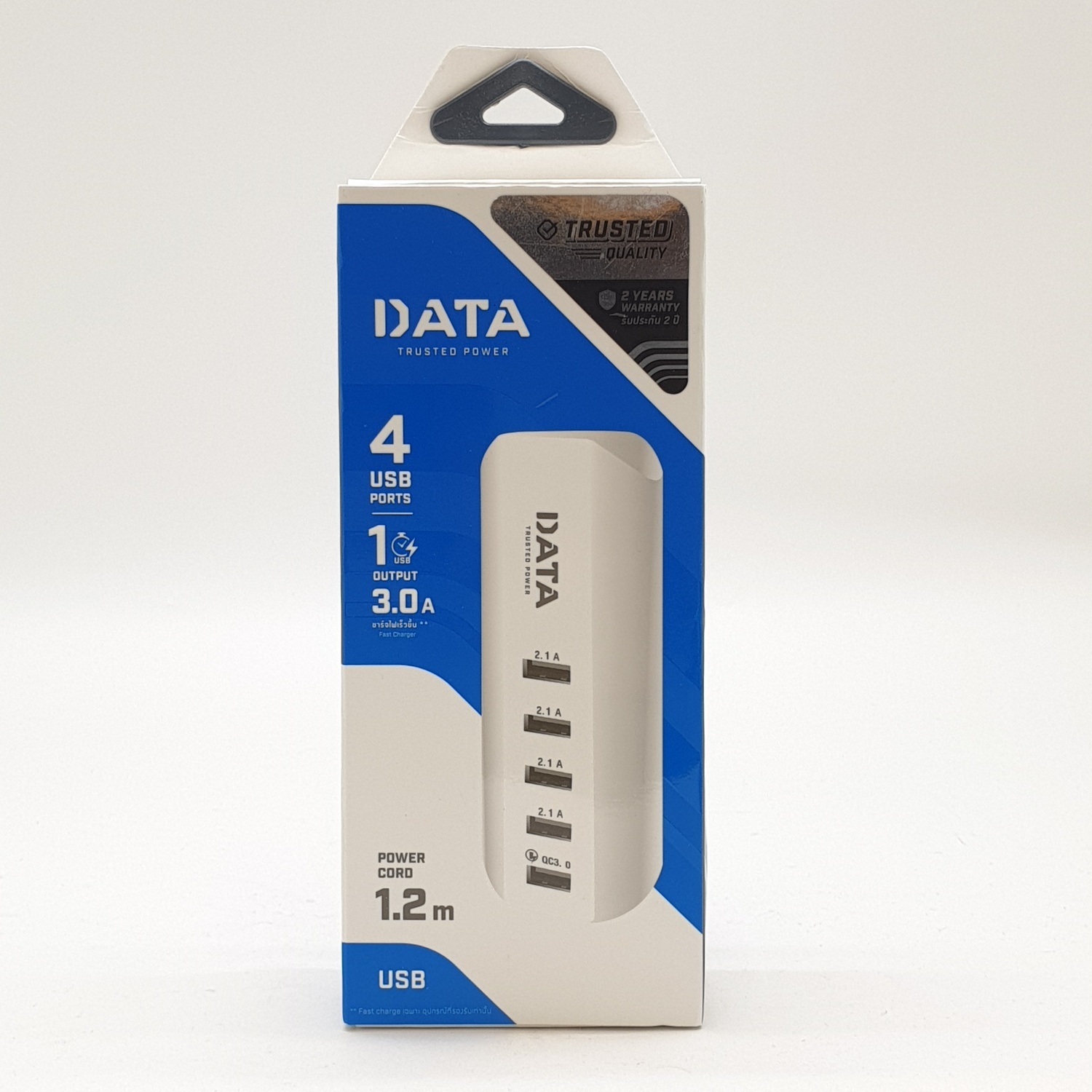 DATA รางปลั๊กไฟพร้อม USB 5ช่อง รุ่น USB Fast Charger สีขาว