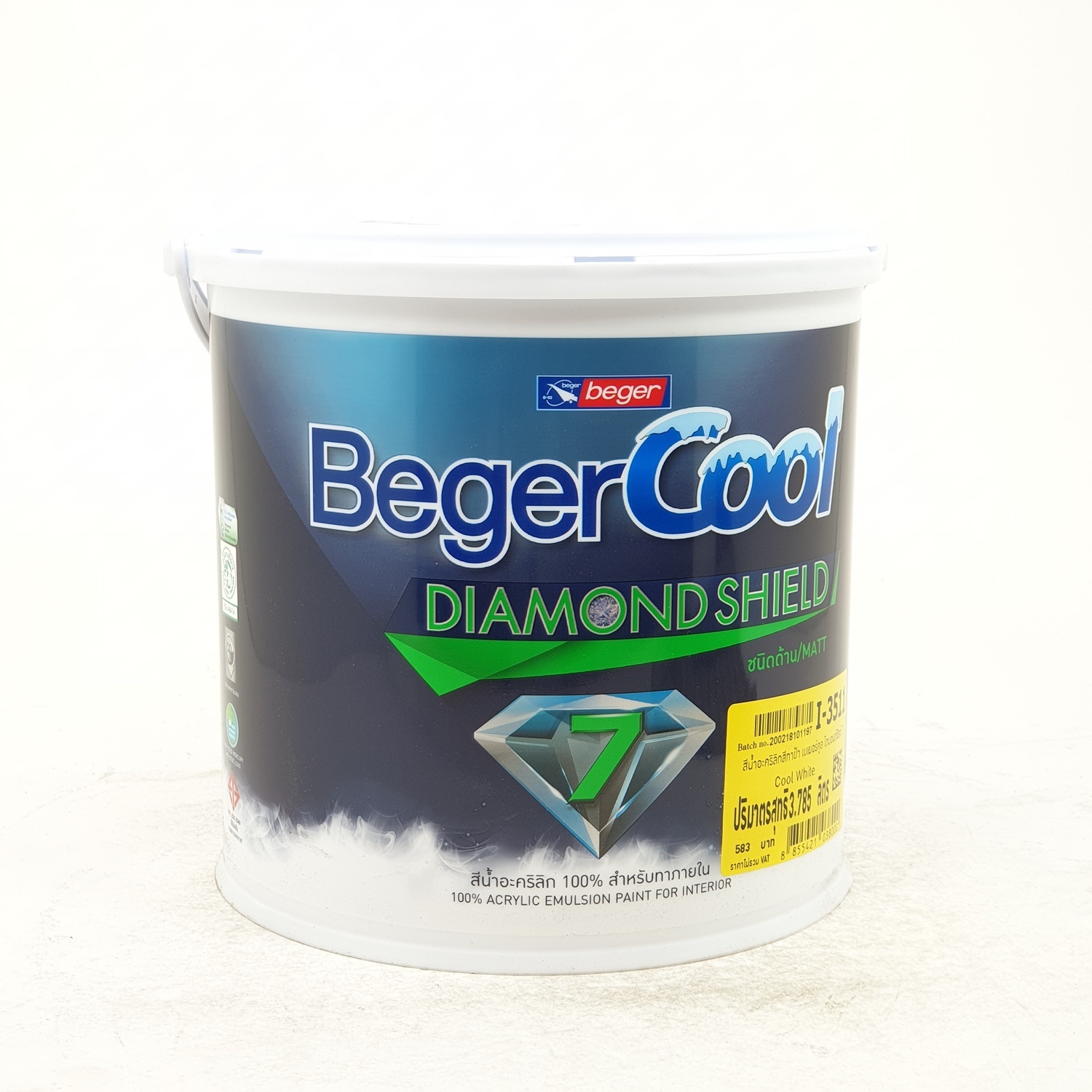 Beger สีทาฝ้า Beger Cool All Plus #3511 กล. สีขาว