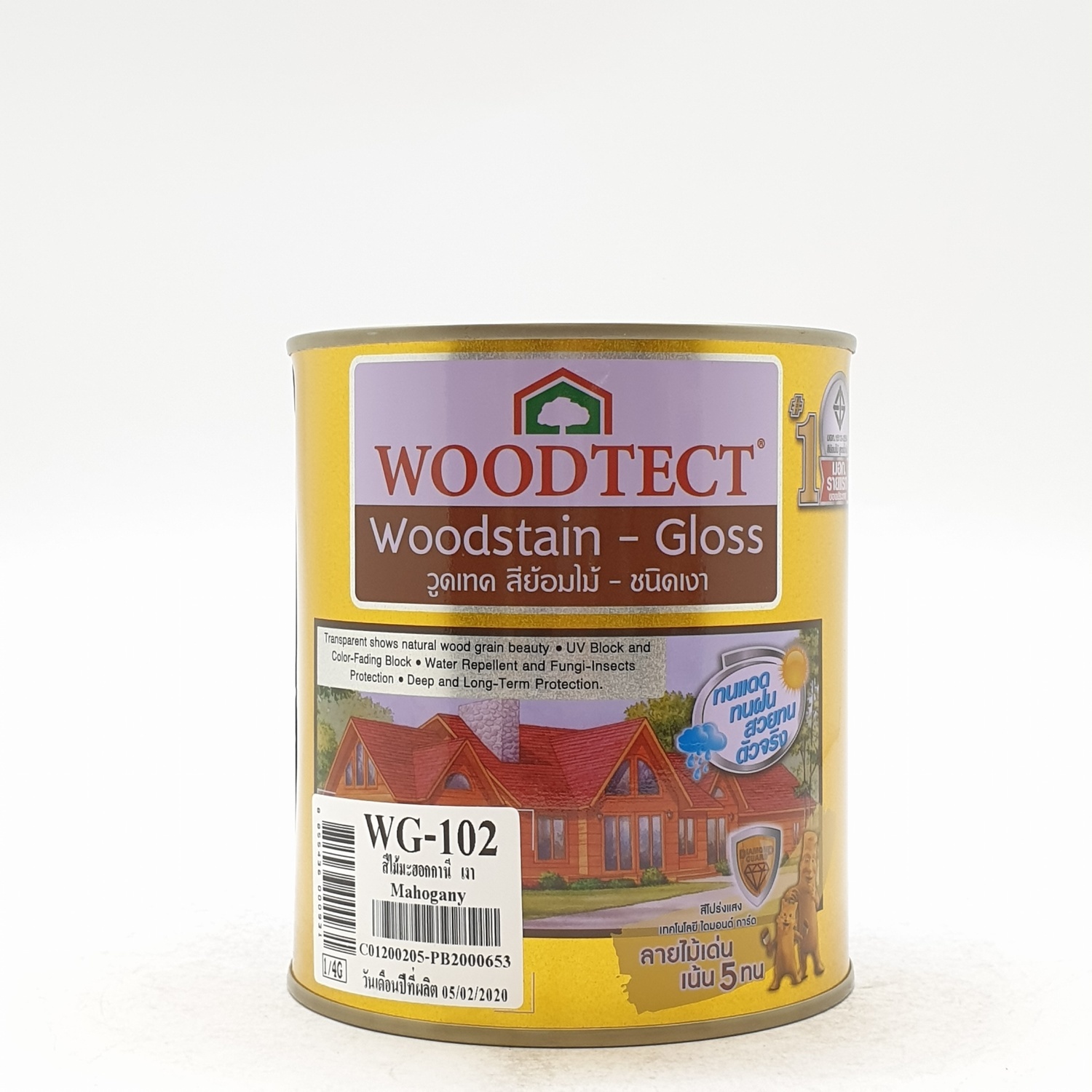WOODTECT สีย้อมไม้ชนิดเงา WG-102 มะฮอกกานี
