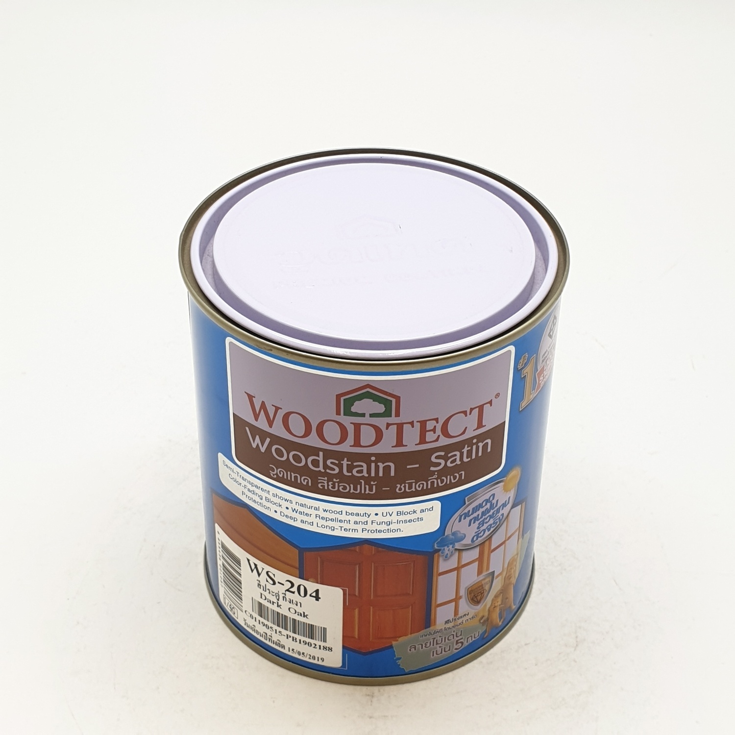WOODTECT สีย้อมไม้กึ่งเงา WS-204 ประดู่