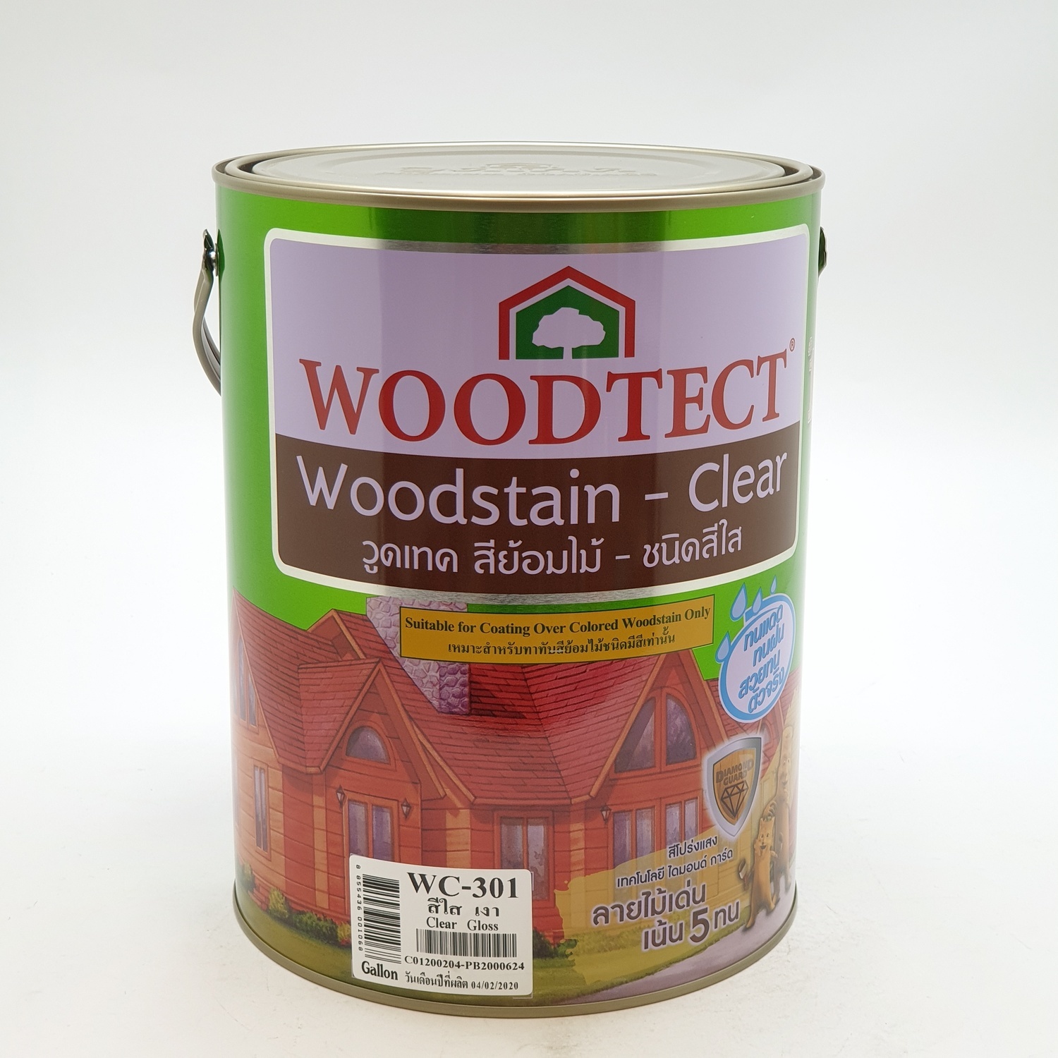 WOODTECT สีย้อมไม้สีใส WC301 สีเขียว