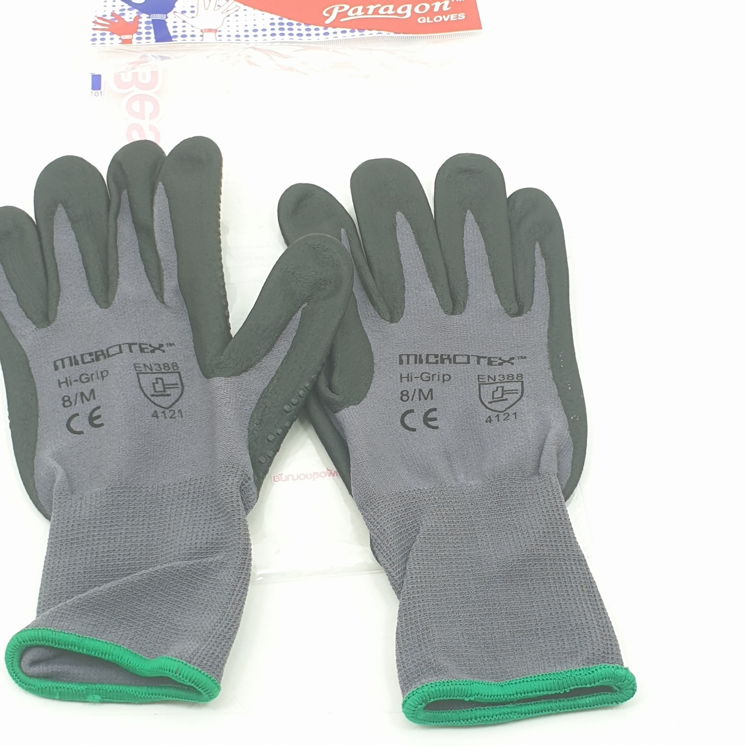 PARAGON ถุงมือกันลื่นเคลือบไมโครโฟม HI-GRIP สีเทา
