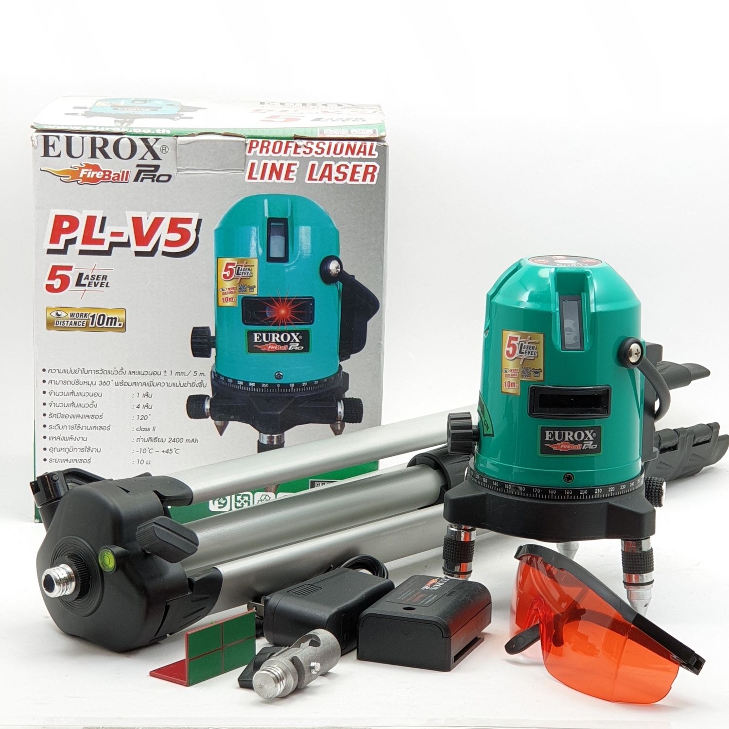เครื่องตั้งระดับเลเซอร์ EUROX รุ่น PL-V5 พร้อมขาตั้ง