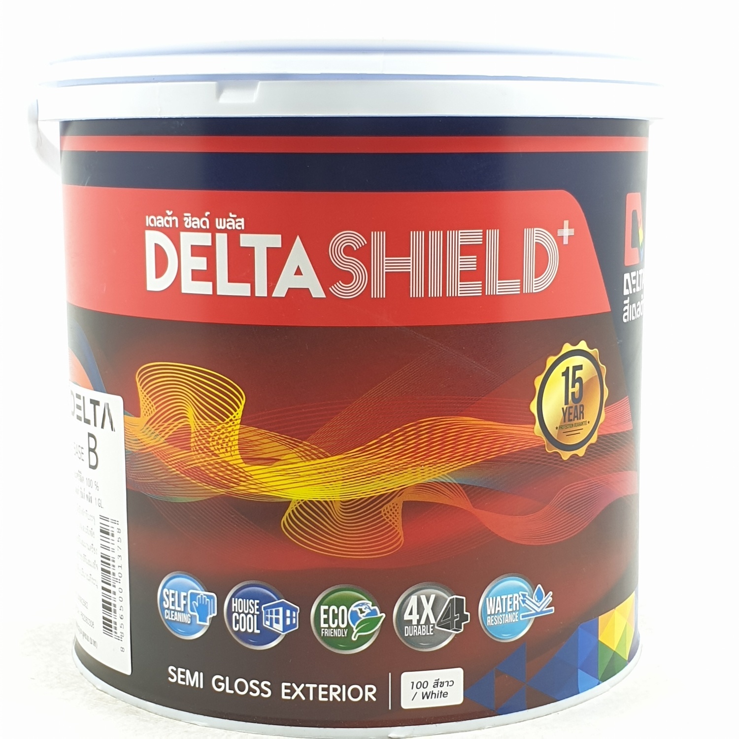 Delta สีน้ำอะครีลิค เดลต้าชิลด์พลัส ทาภายนอก กึ่งเงา เบส B 3.6 ลิตร