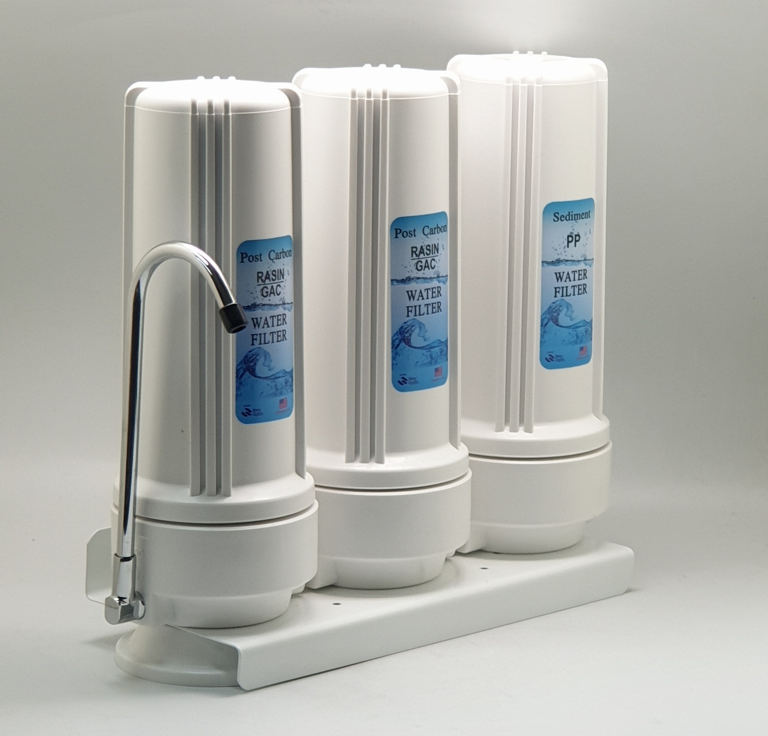 D-PURE เครื่องกรองน้ำ3ขั้นตอน (แบบคว่ำ)