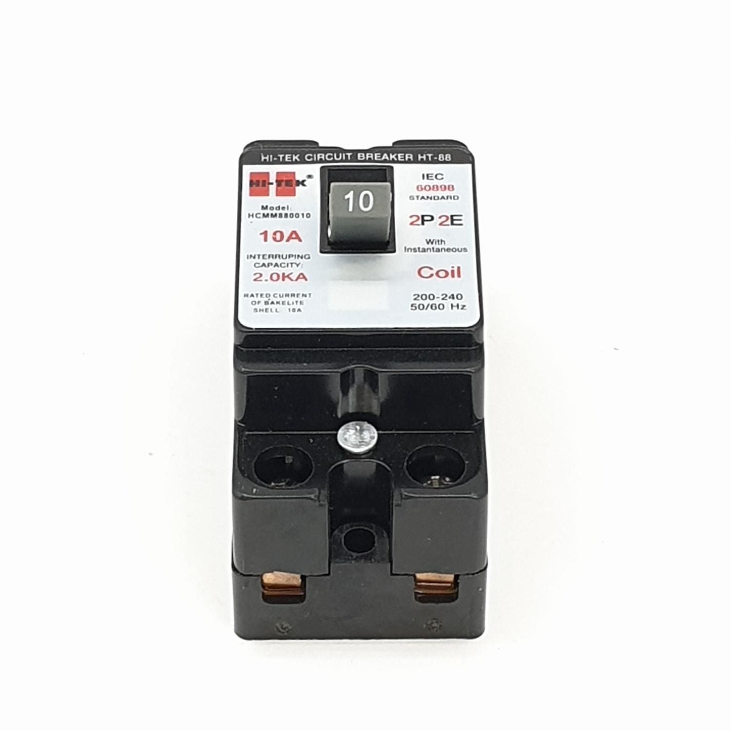 HI-TEK เบรกเกอร์มีคอยน์ HI-88 10A รุ่น HCMM880010 สีดำ
