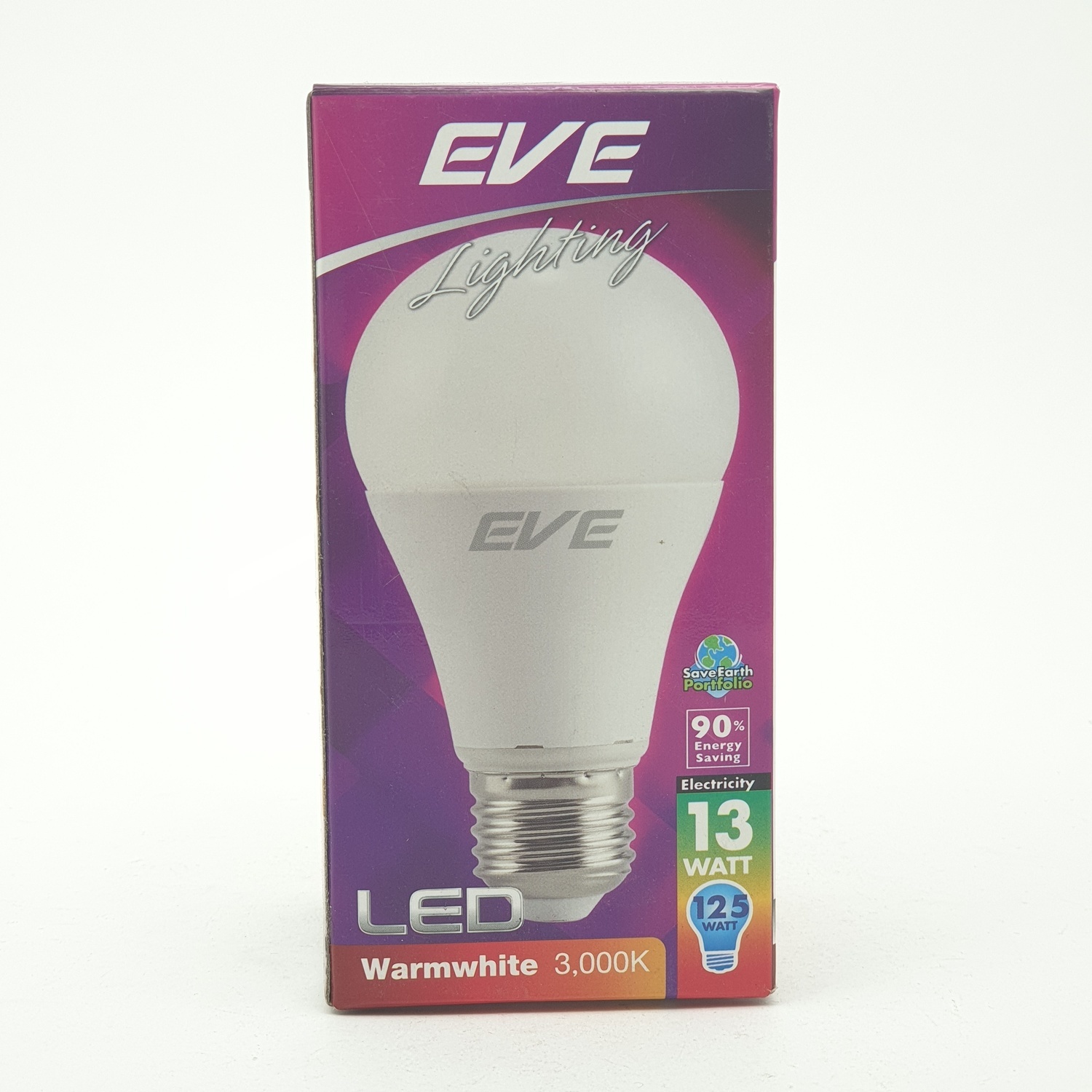 EVE หลอดแอลอีดี 13วัตต์ วอร์มไวท์ E27 A60