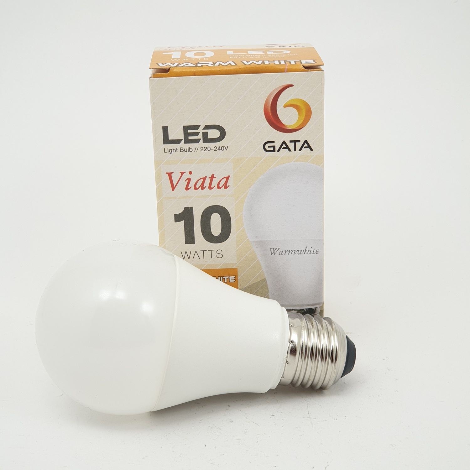 GATA หลอด LED 10 วัตต์ ฝาขุ่น E 27 Warm